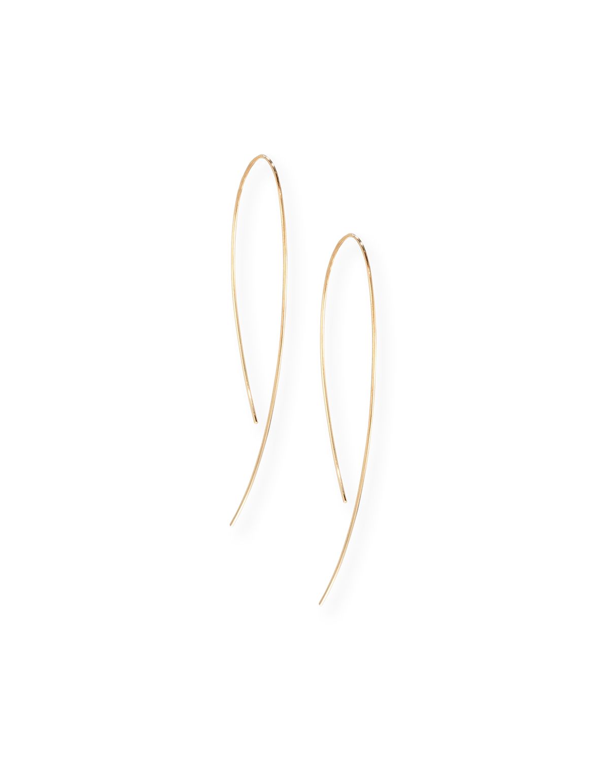 LANA 14K White Gold Hooked On Hoop Earrings