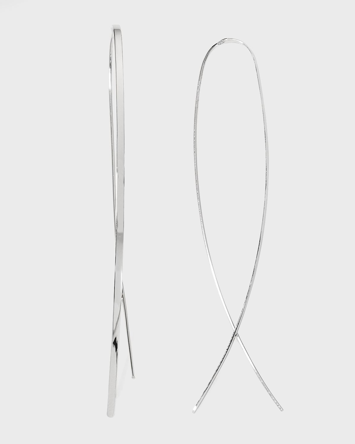LANA 14K Gold Elite Narrow Upside Down Hoop Earrings