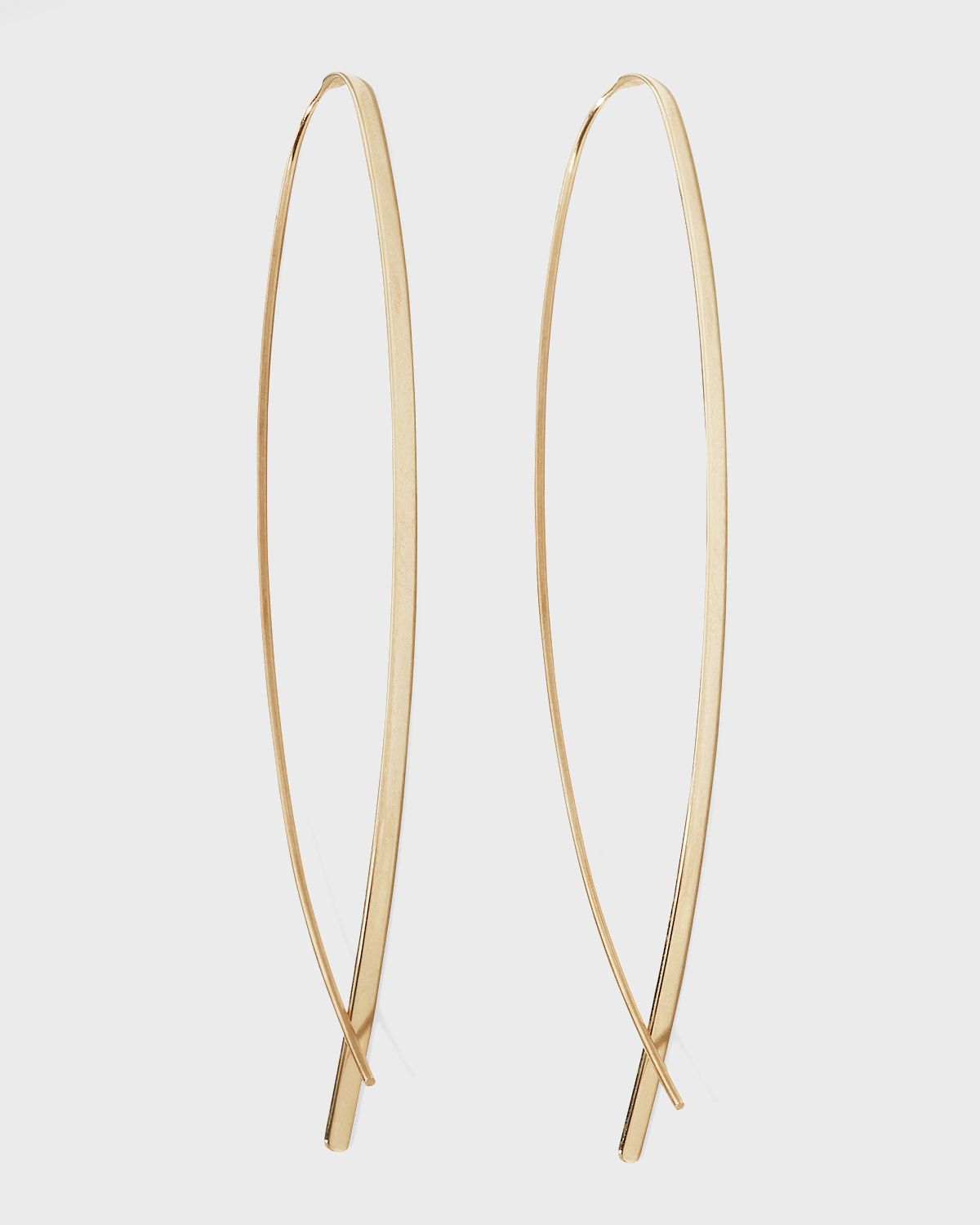 LANA 14K Gold Elite Narrow Upside Down Hoop Earrings