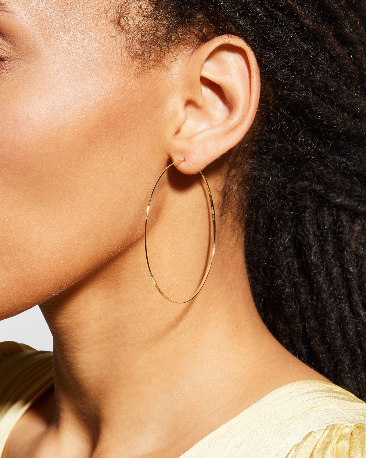 LANA Flat Magic 14K Gold Hoop Earrings