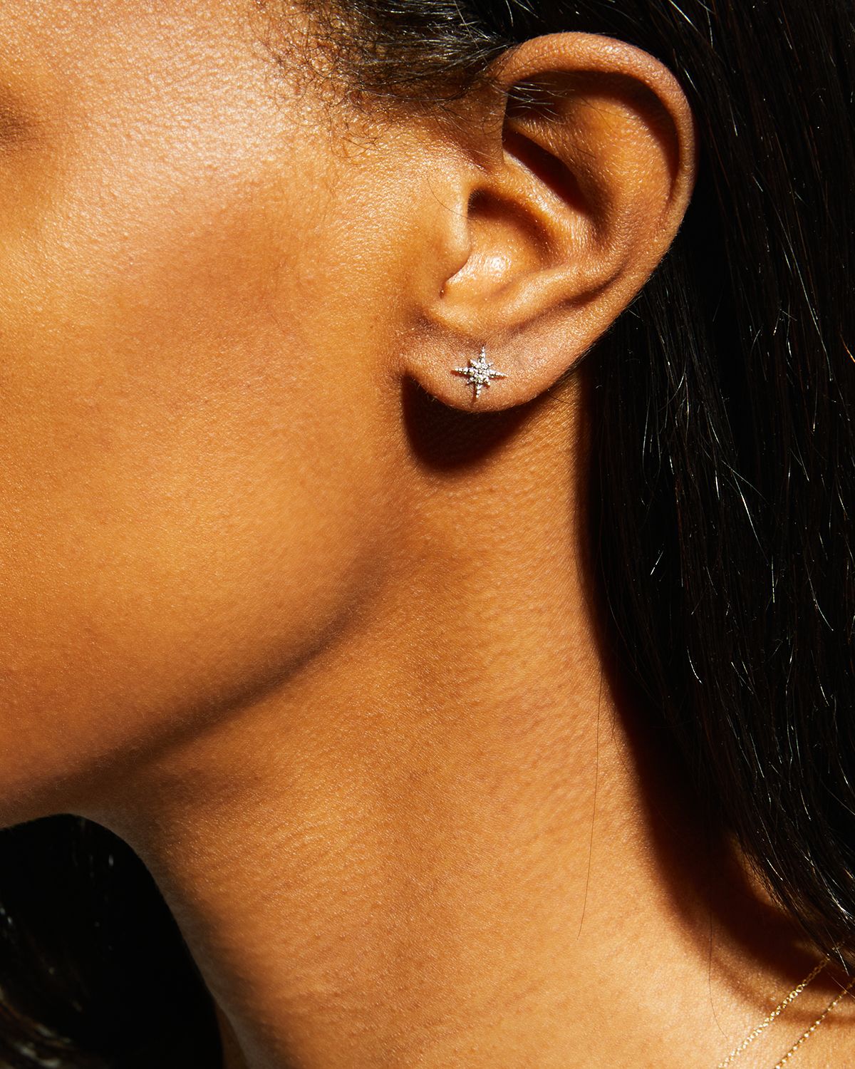 Sydney Evan Starburst Diamond Single Stud Earring