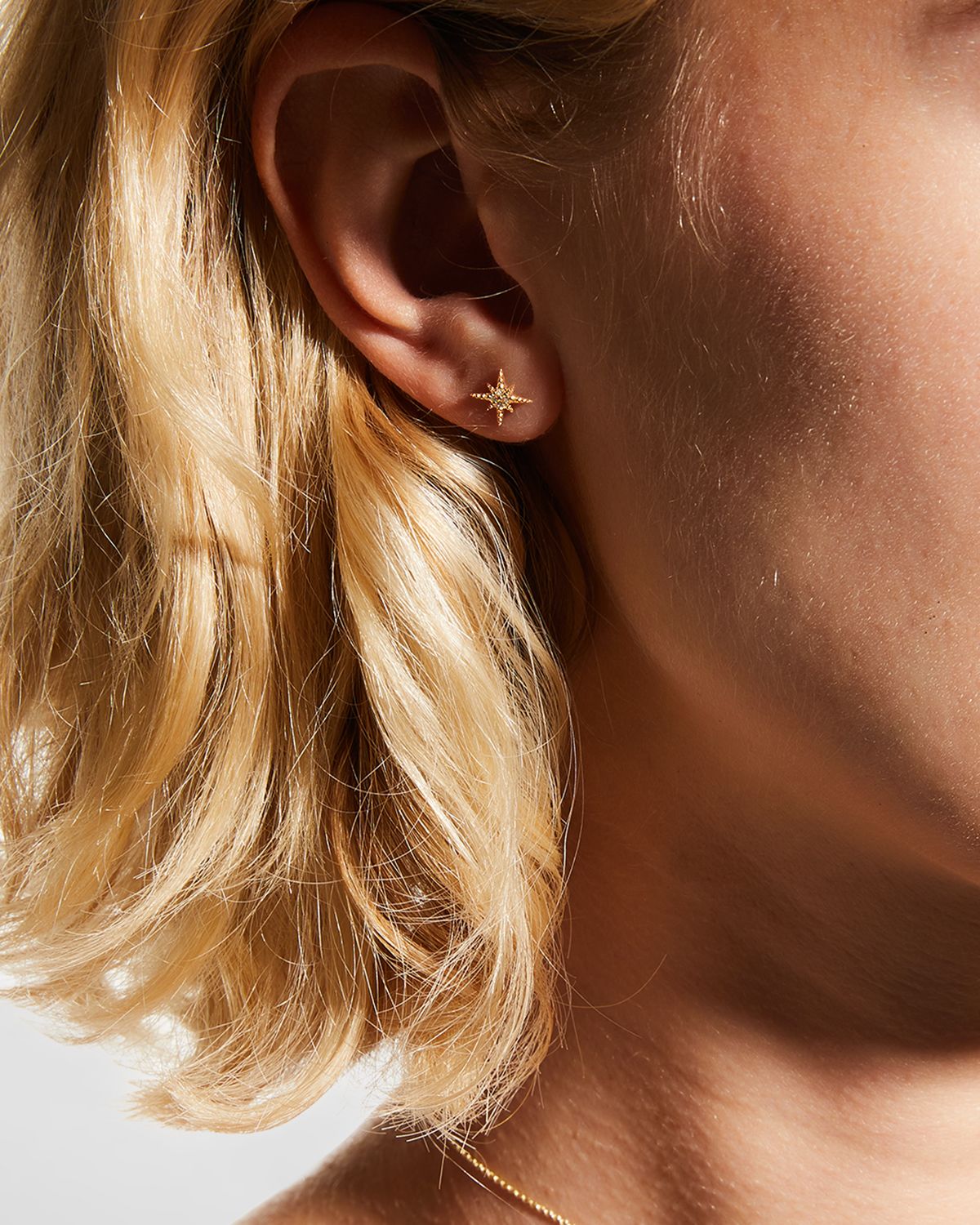 Sydney Evan Starburst Diamond Single Stud Earring