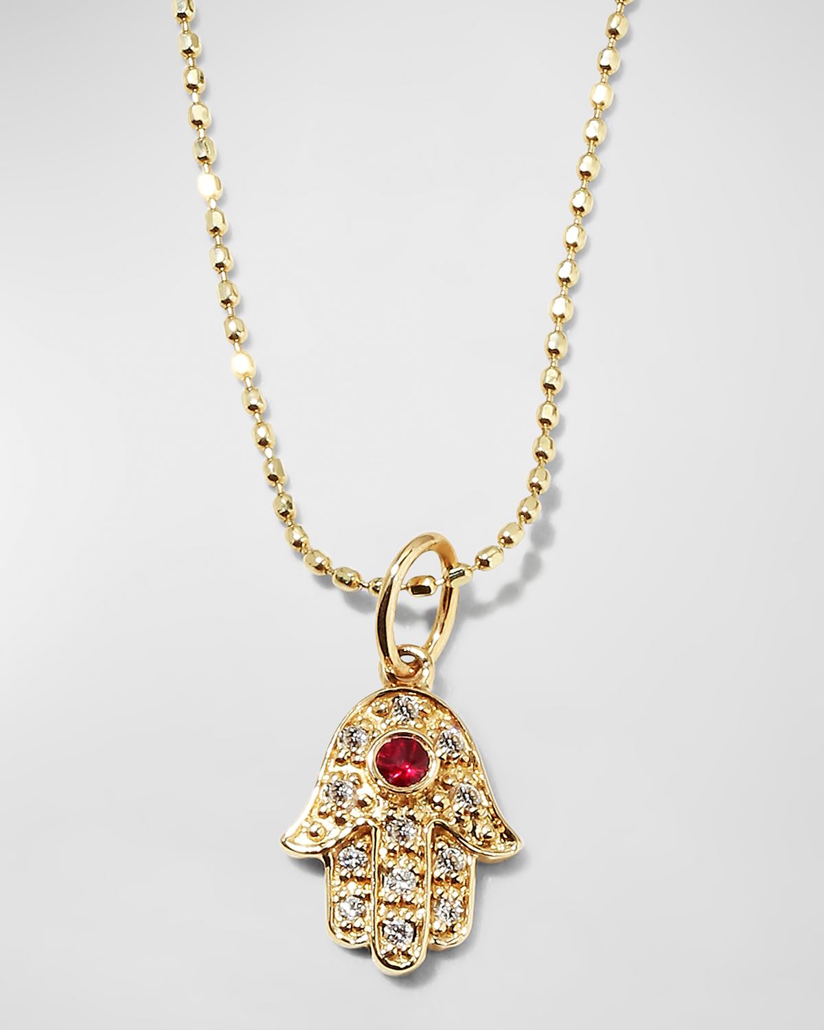 Sydney Evan 14k Gold Diamond Hamsa Pendant Necklace