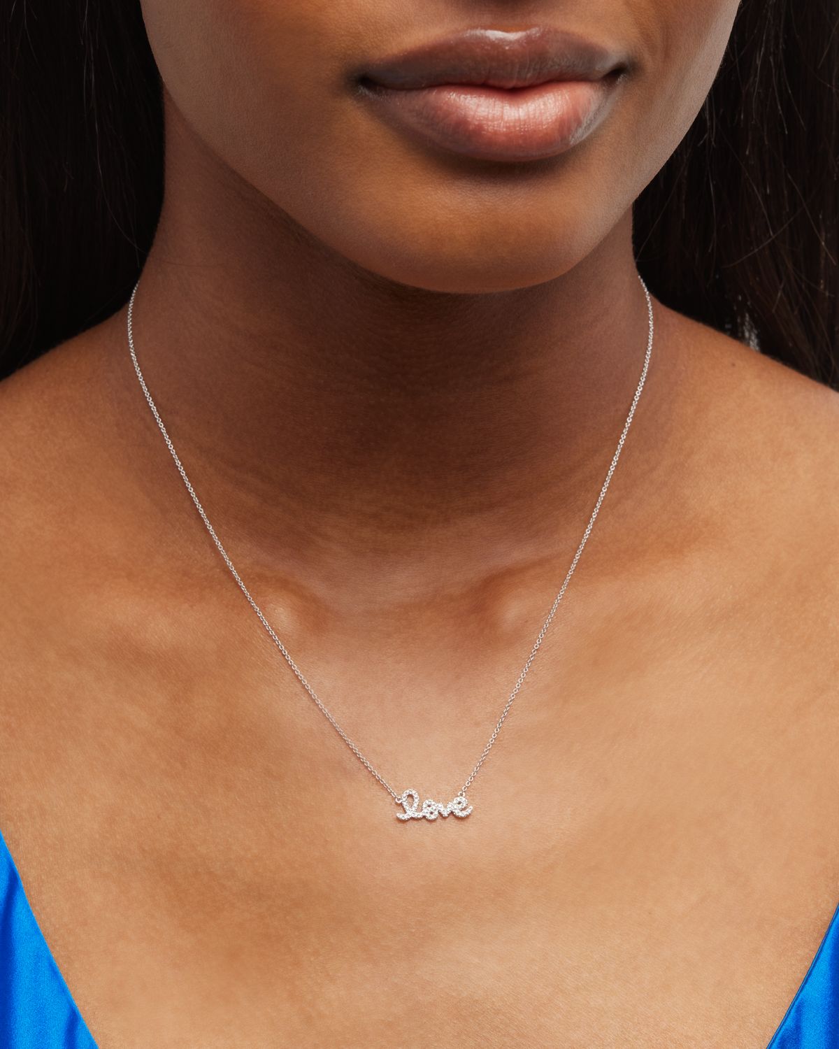 Sydney Evan Gold Diamond Love Necklace, Small