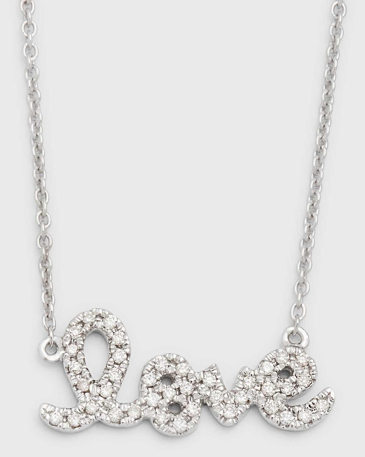 Sydney Evan Gold Diamond Love Necklace, Small