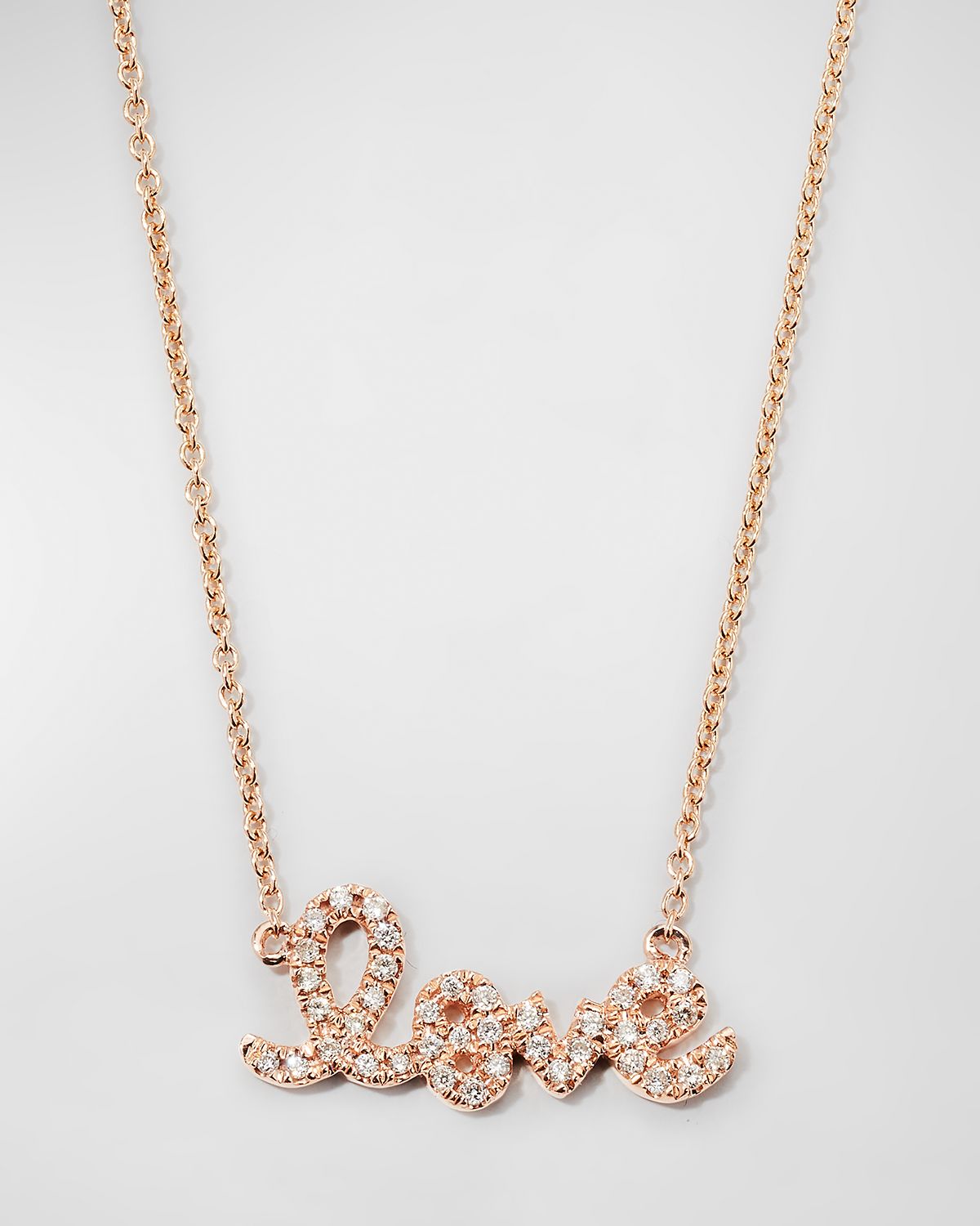 Sydney Evan Gold Diamond Love Necklace, Small