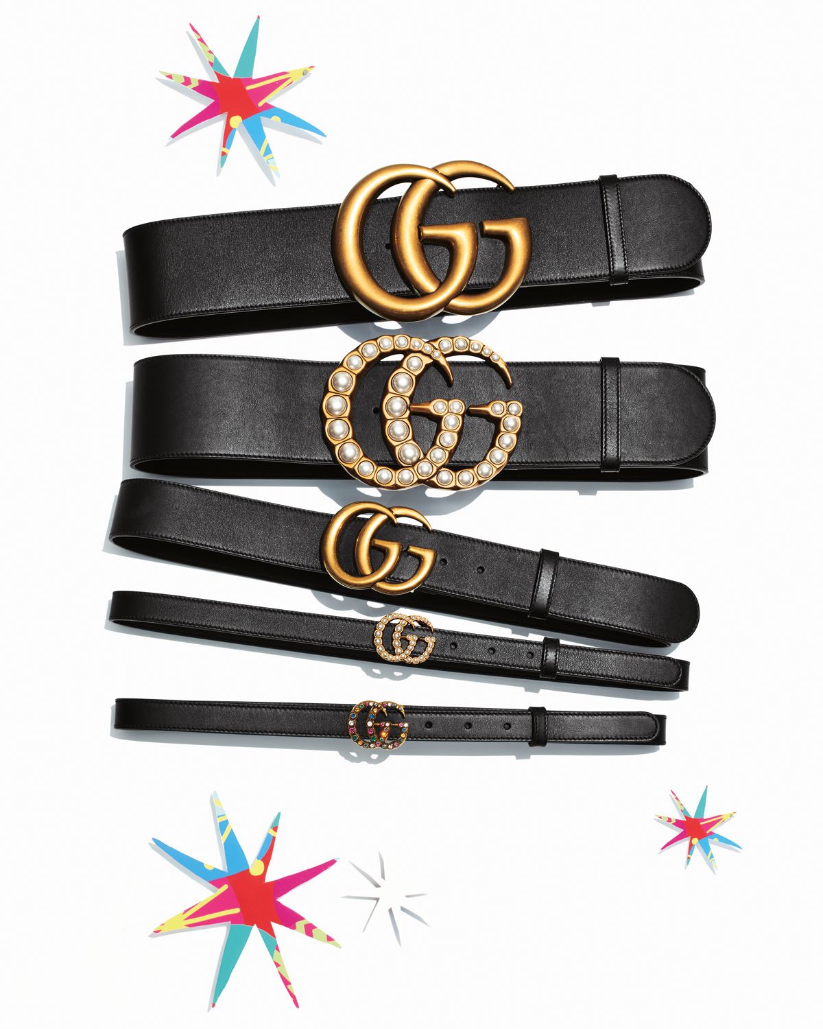Gucci Leather Belt w/ Double G Buckle