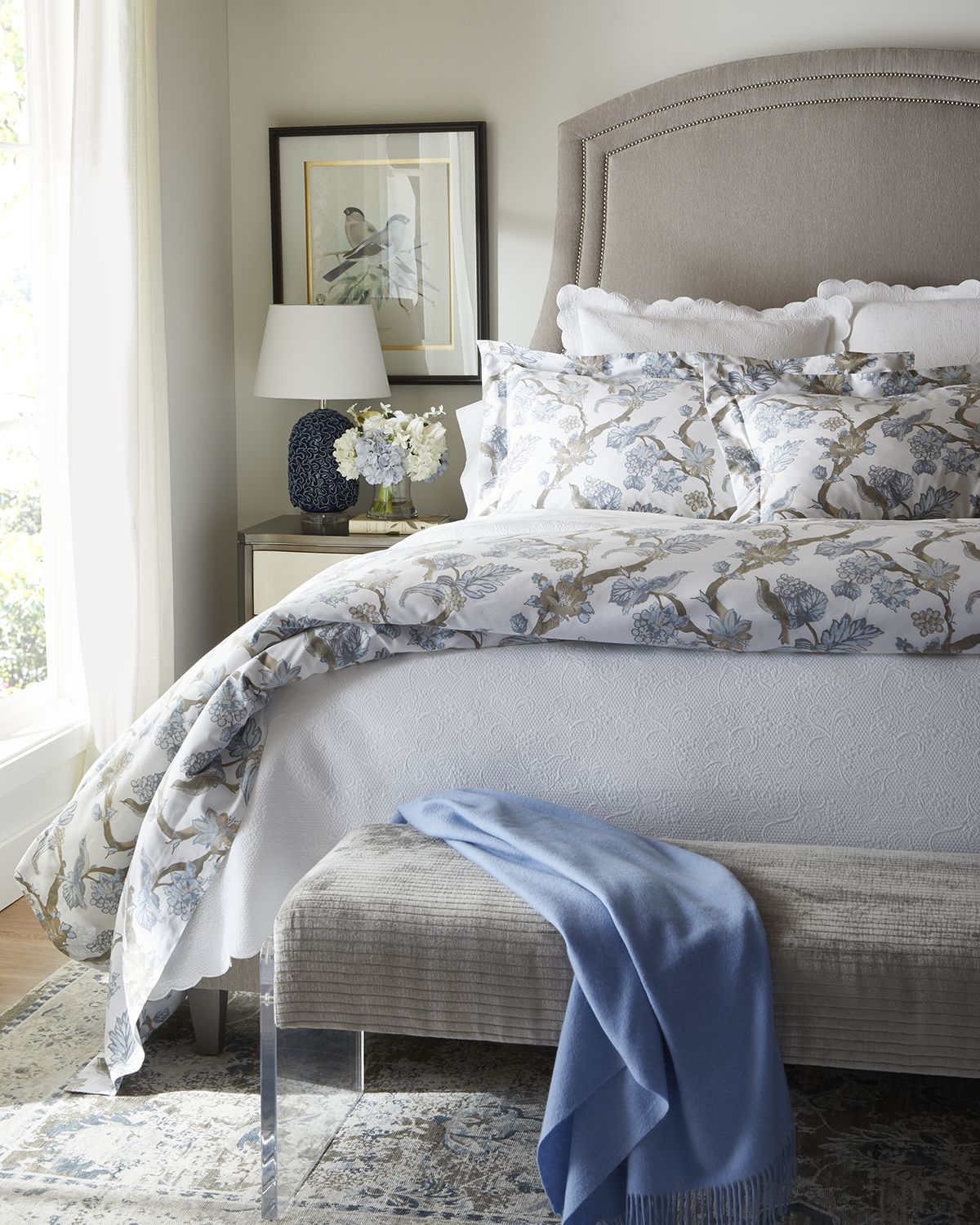 Sferra Alice European Floral Matelasse Sham