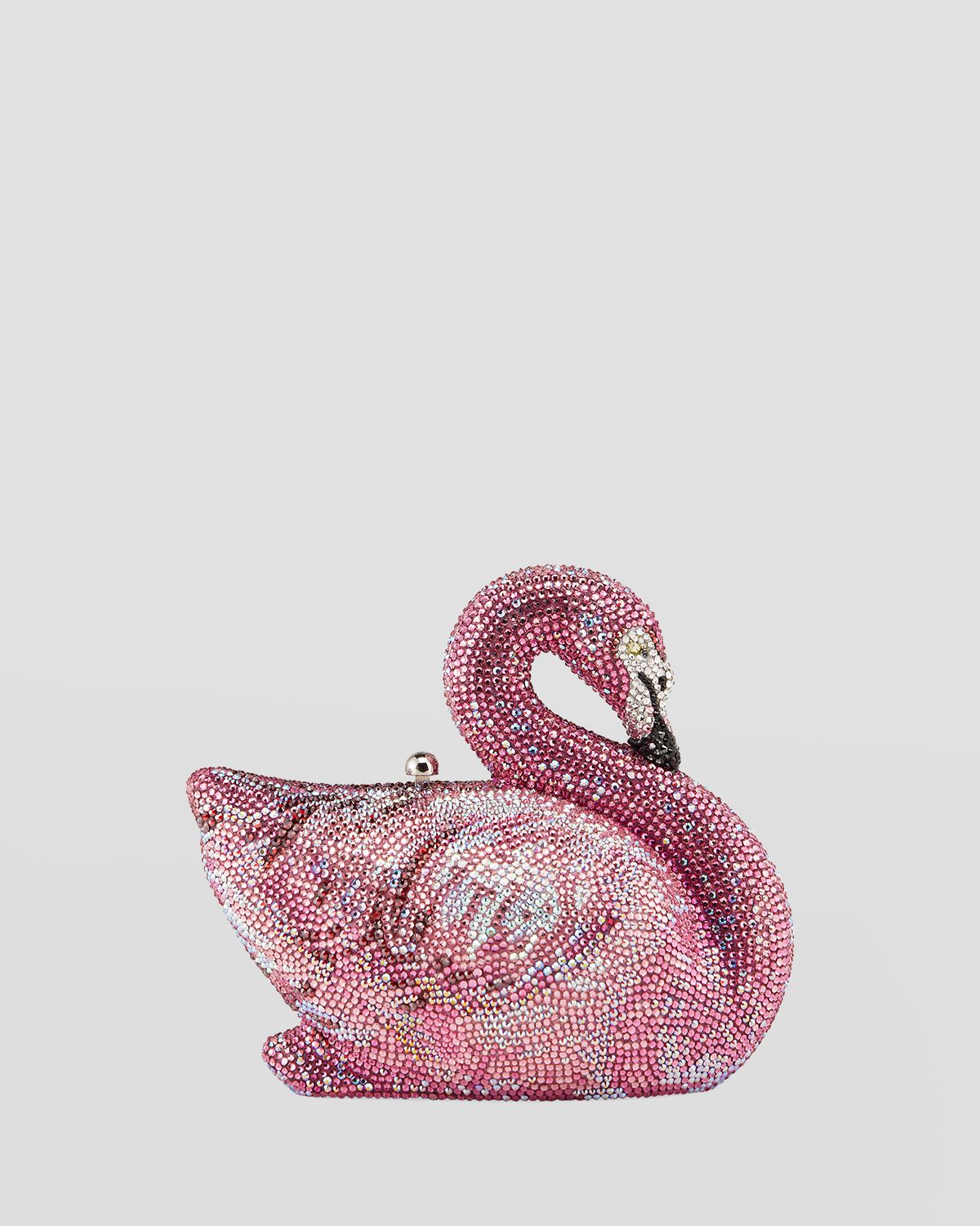Judith Leiber Couture Avalon Flamingo Crystal Clutch Bag