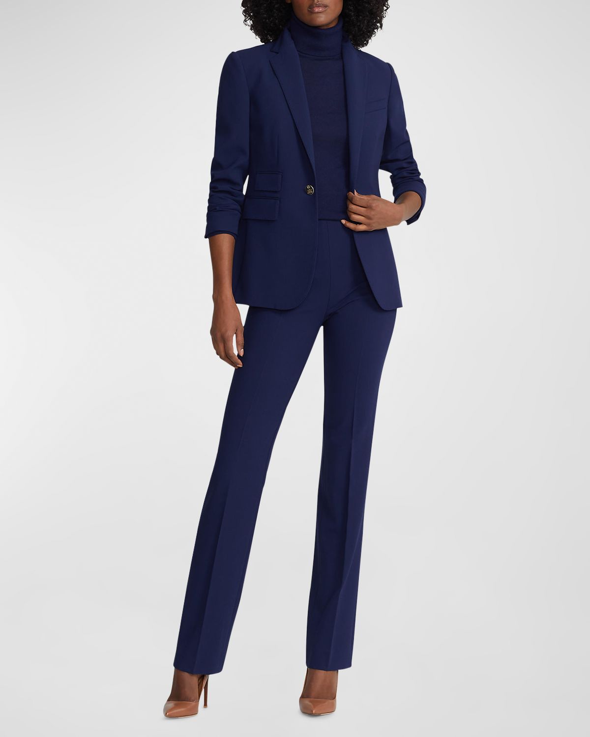Ralph Lauren Collection Alandra Straight-Leg Wool Pants
