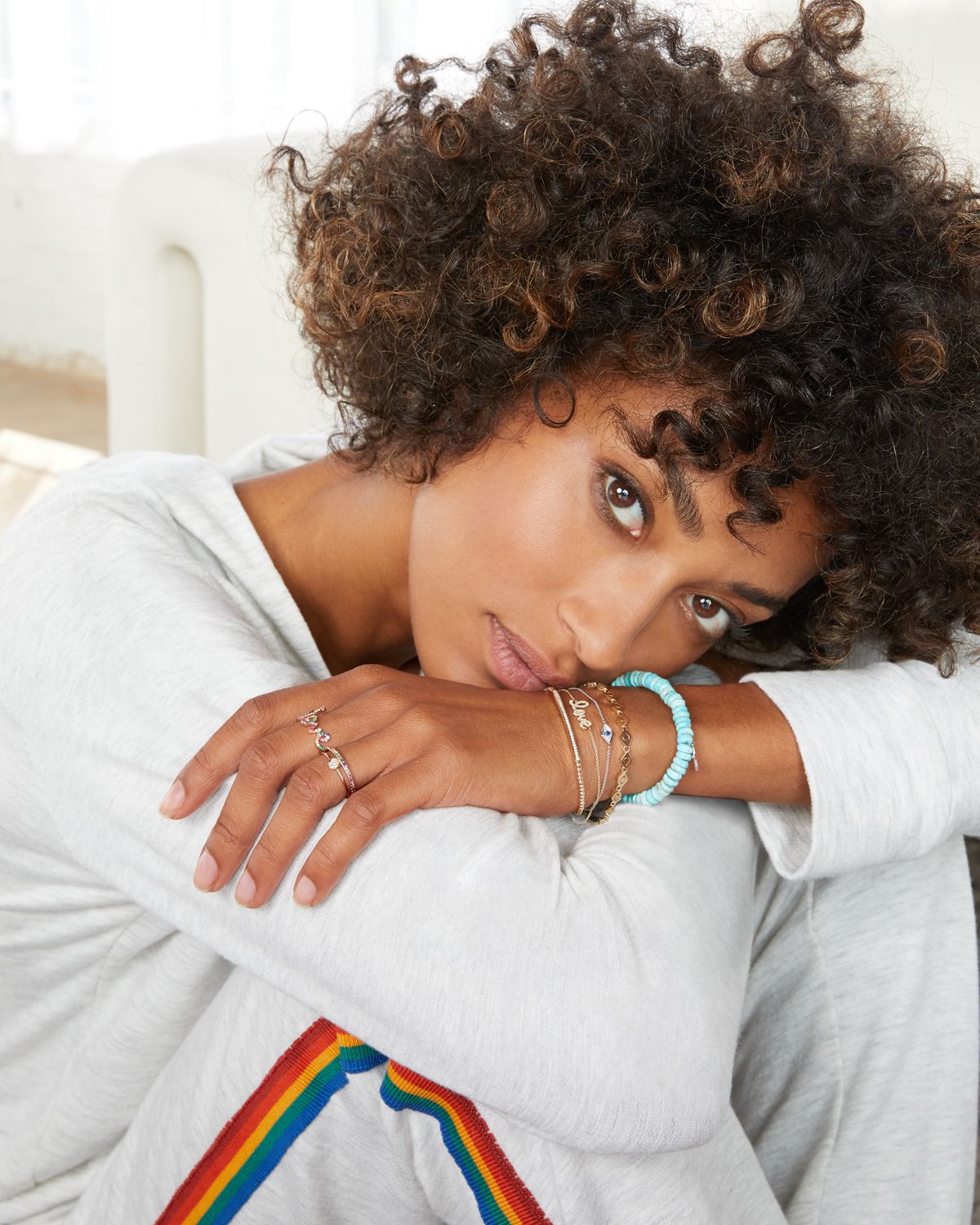 Sydney Evan Small Yellow Gold Diamond Love Bracelet