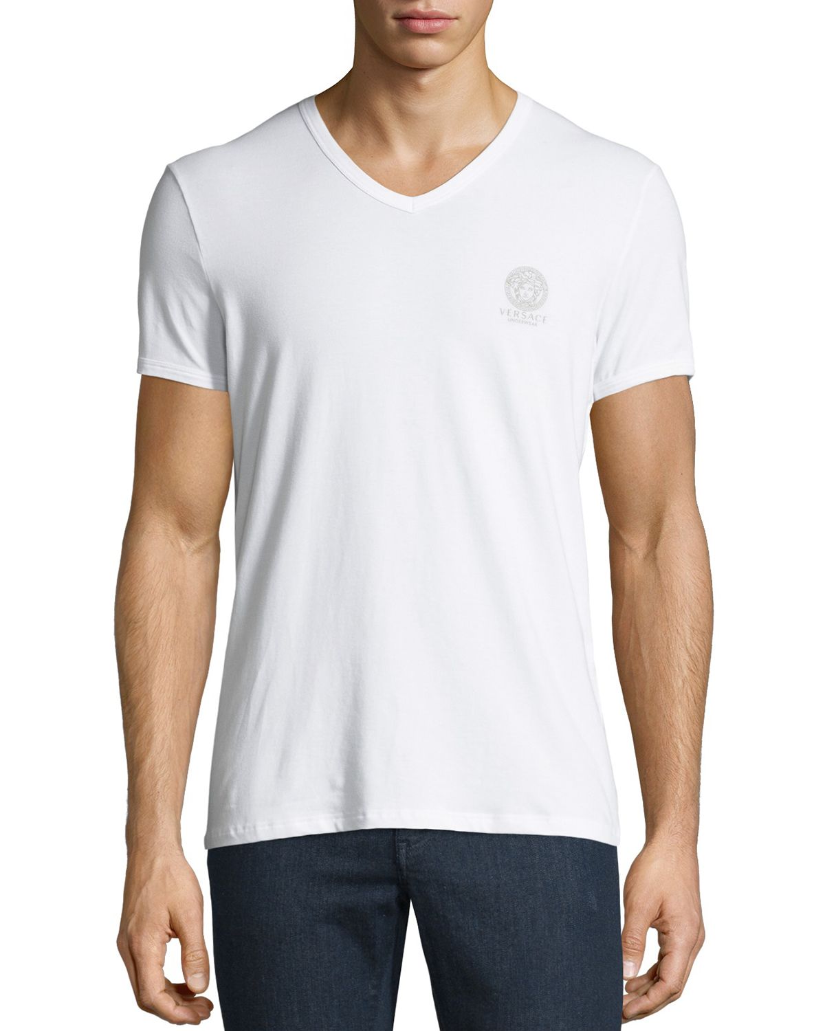 Versace Jersey V-Neck T-Shirt