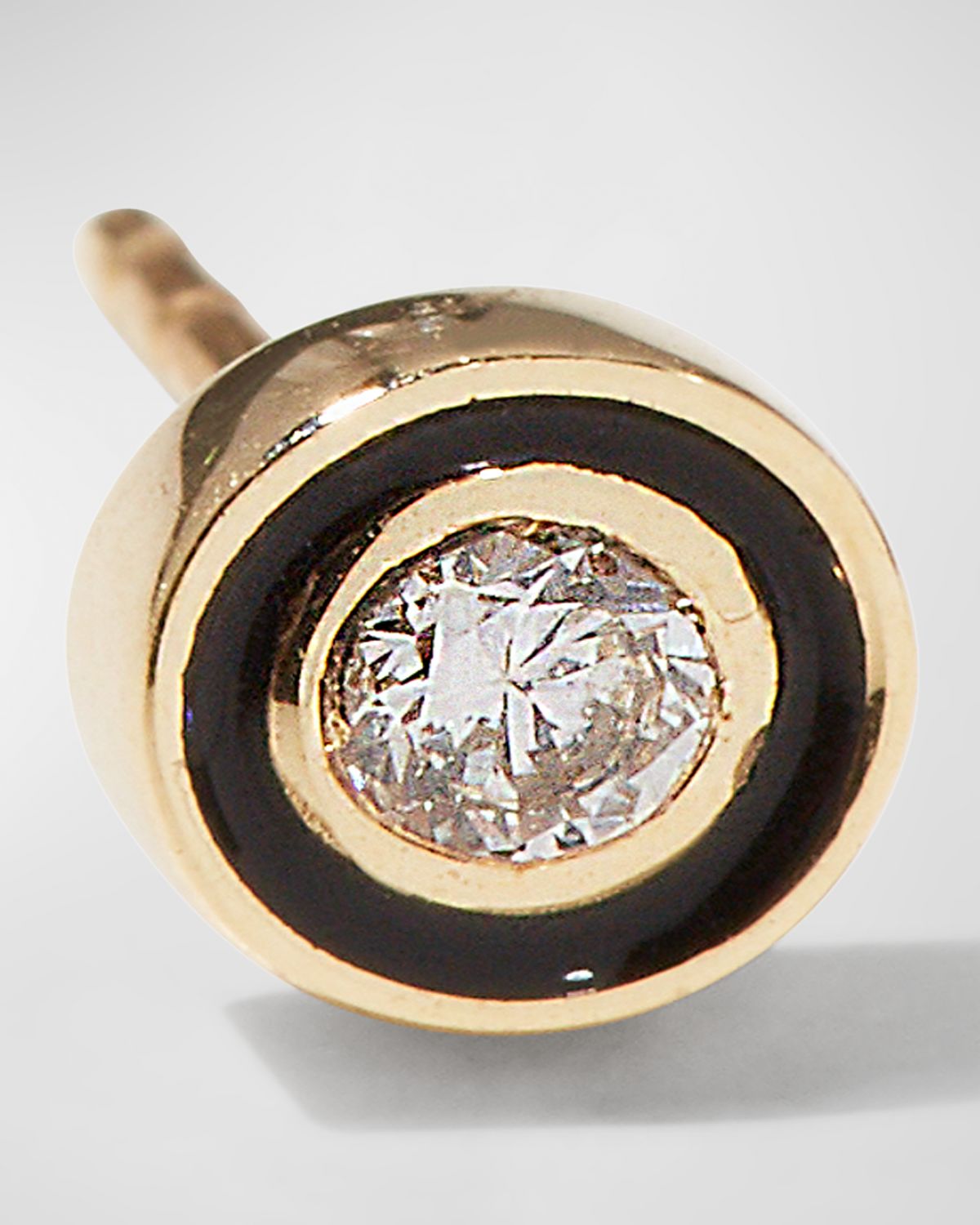 Sydney Evan 14k Diamond Enamel Stud Earring (Single)