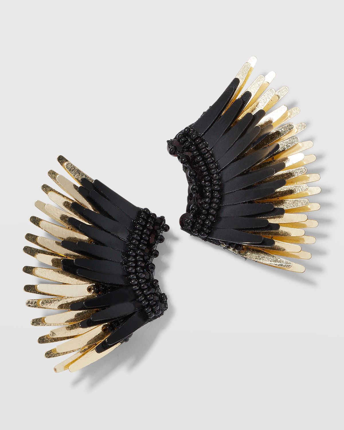 Mignonne Gavigan Mini Madeline Statement Earrings, Black/Golden