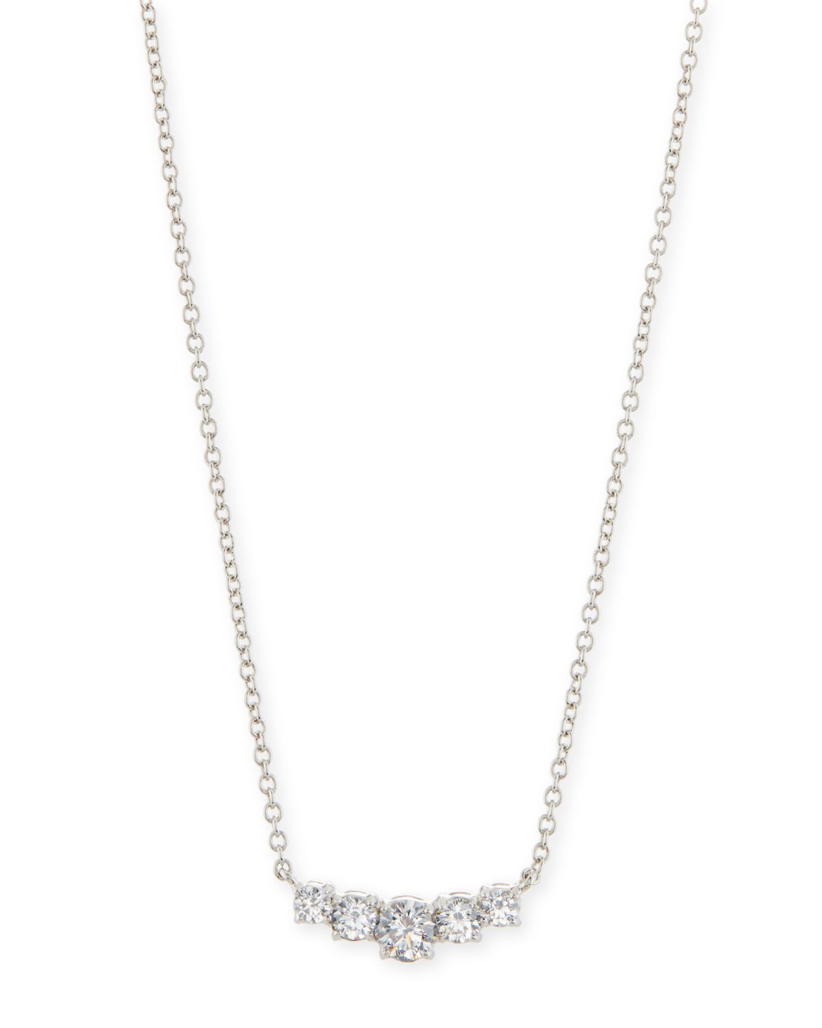 Fantasia by DeSerio Graduated Round CZ Pendant Necklace