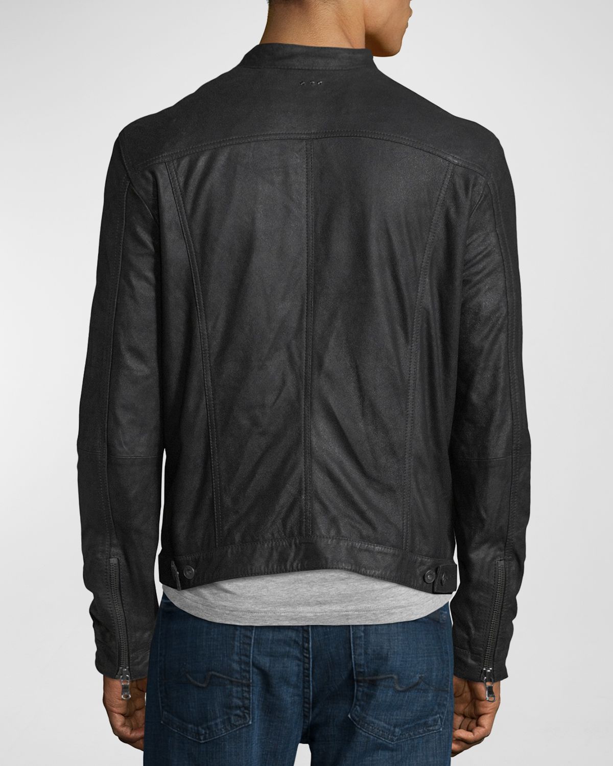 John Varvatos Men 's Lambskin Leather Jacket