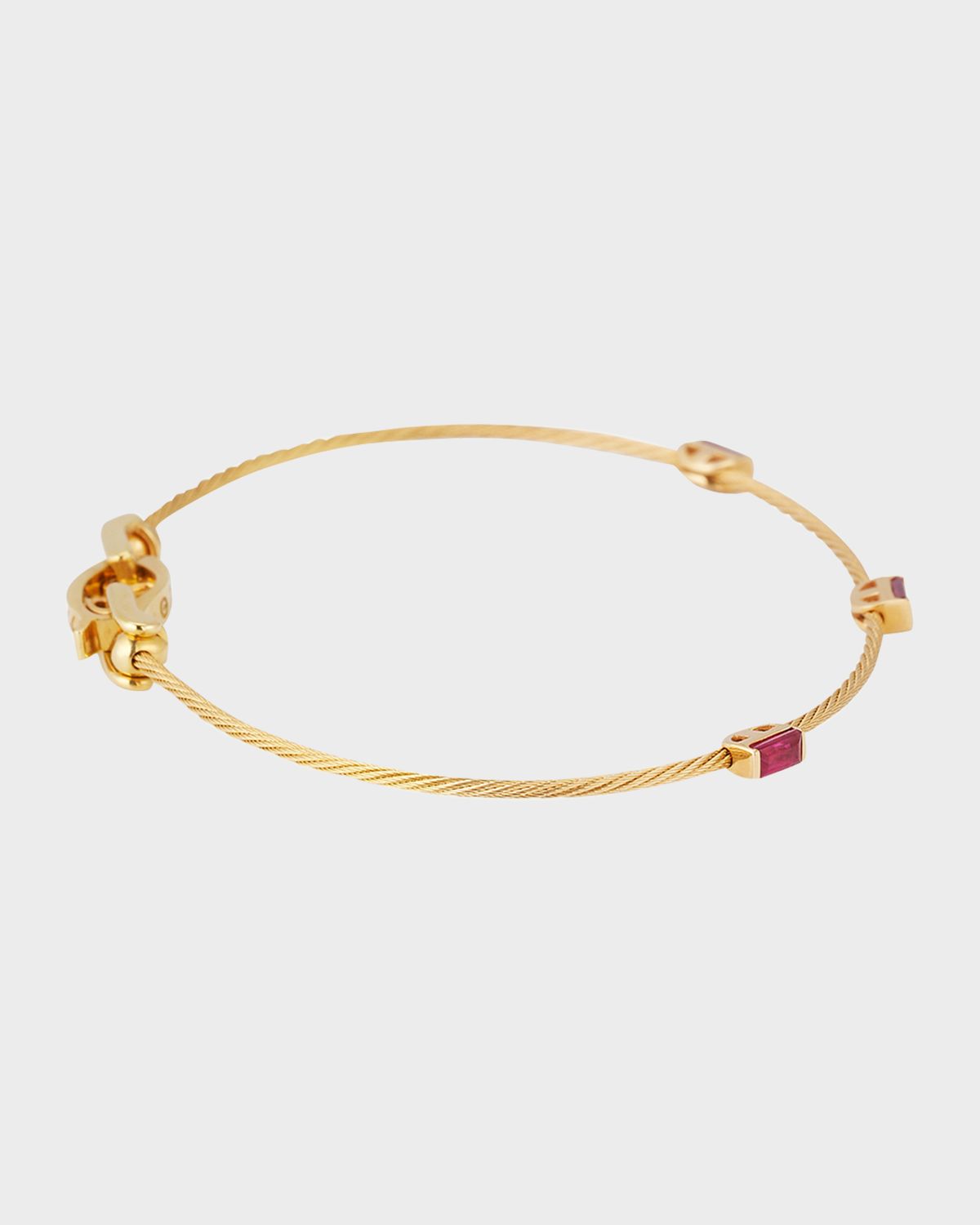 Paul Morelli Unity 18k Wire Bracelet w/ 3 Rubies | Thumbnail 2
