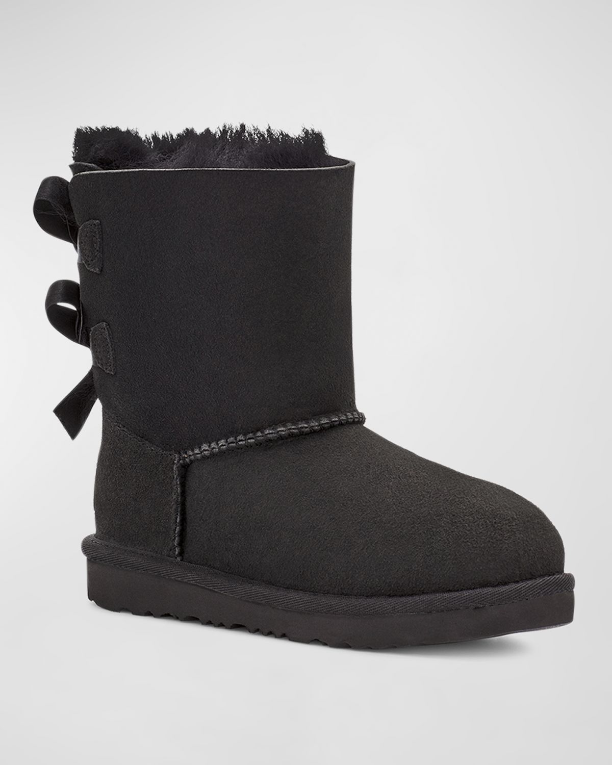 UGG Girl 's Bailey Bow II Crisscross Ribbon Suede Boots, Kids