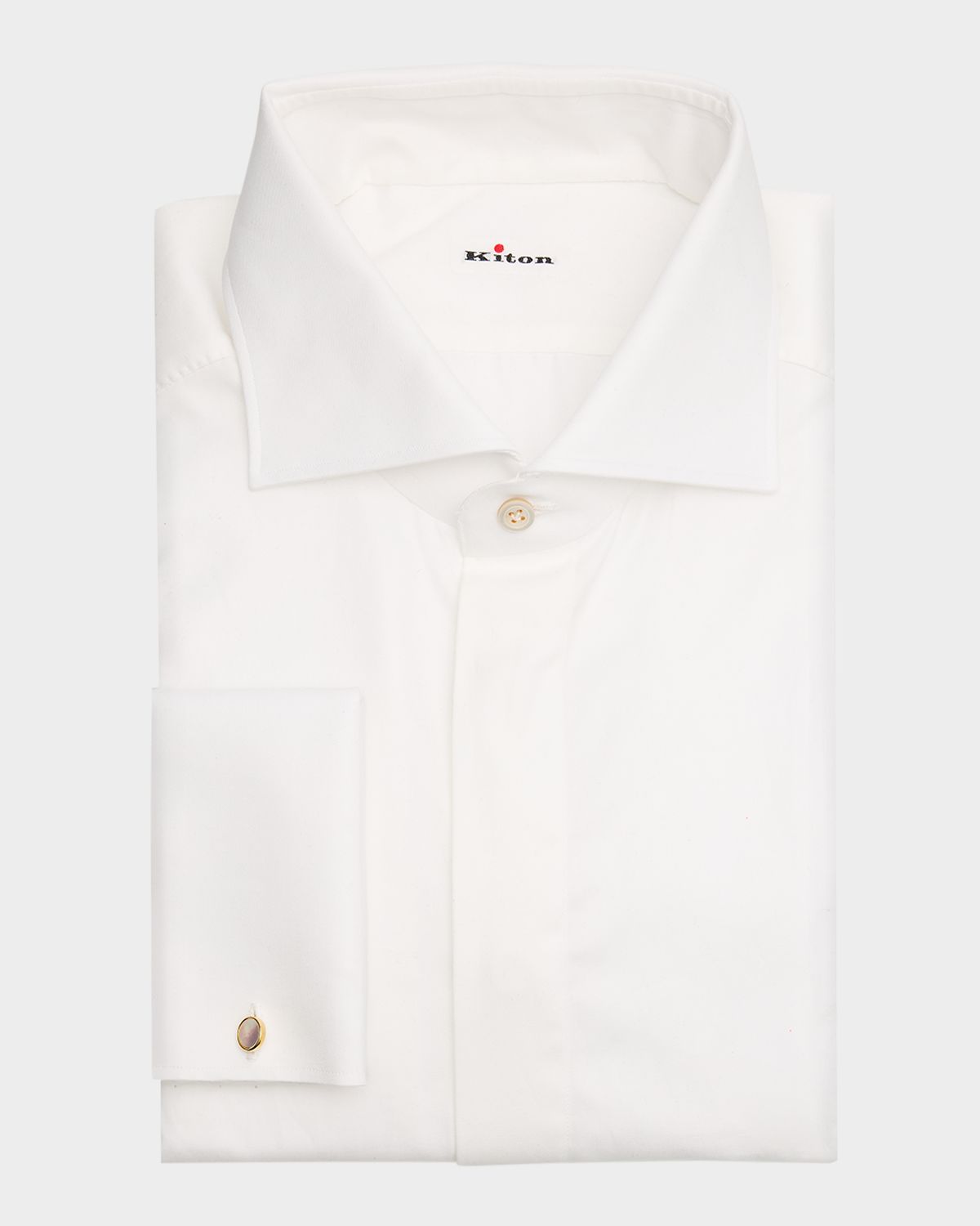 Kiton Men 's Cotton French-Cuff Dress Shirt | Thumbnail 3