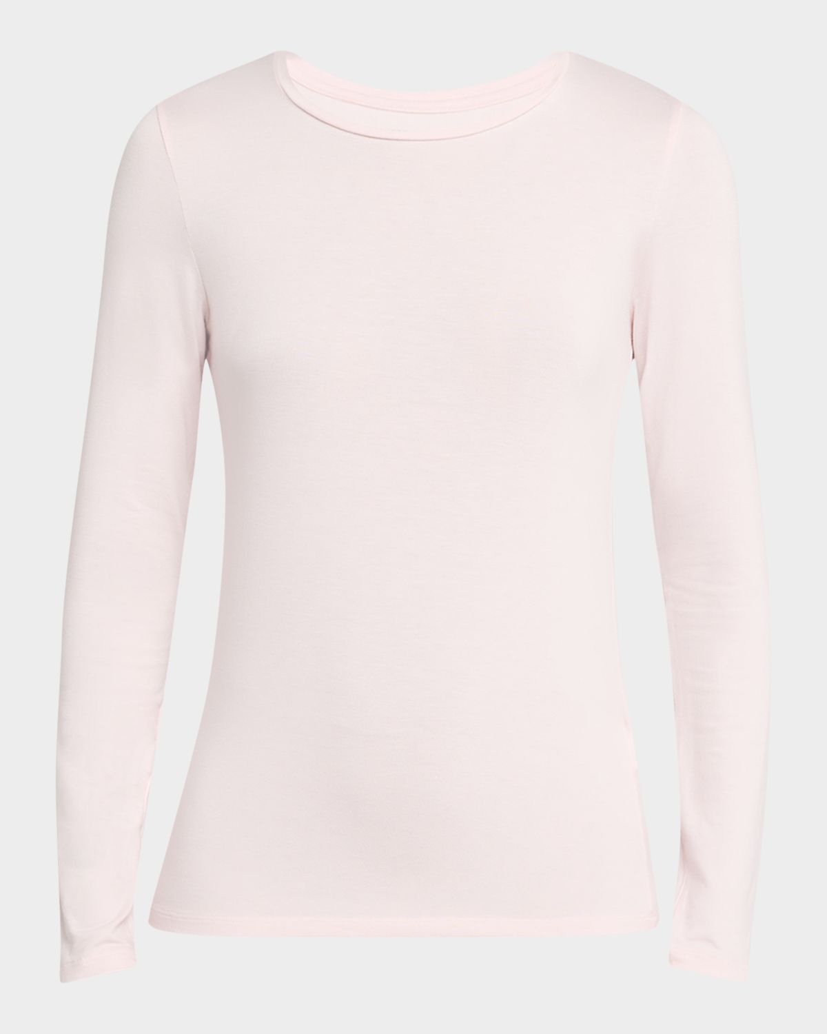 Majestic Filatures Soft Touch Flat-Edge Long-Sleeve Crewneck Top