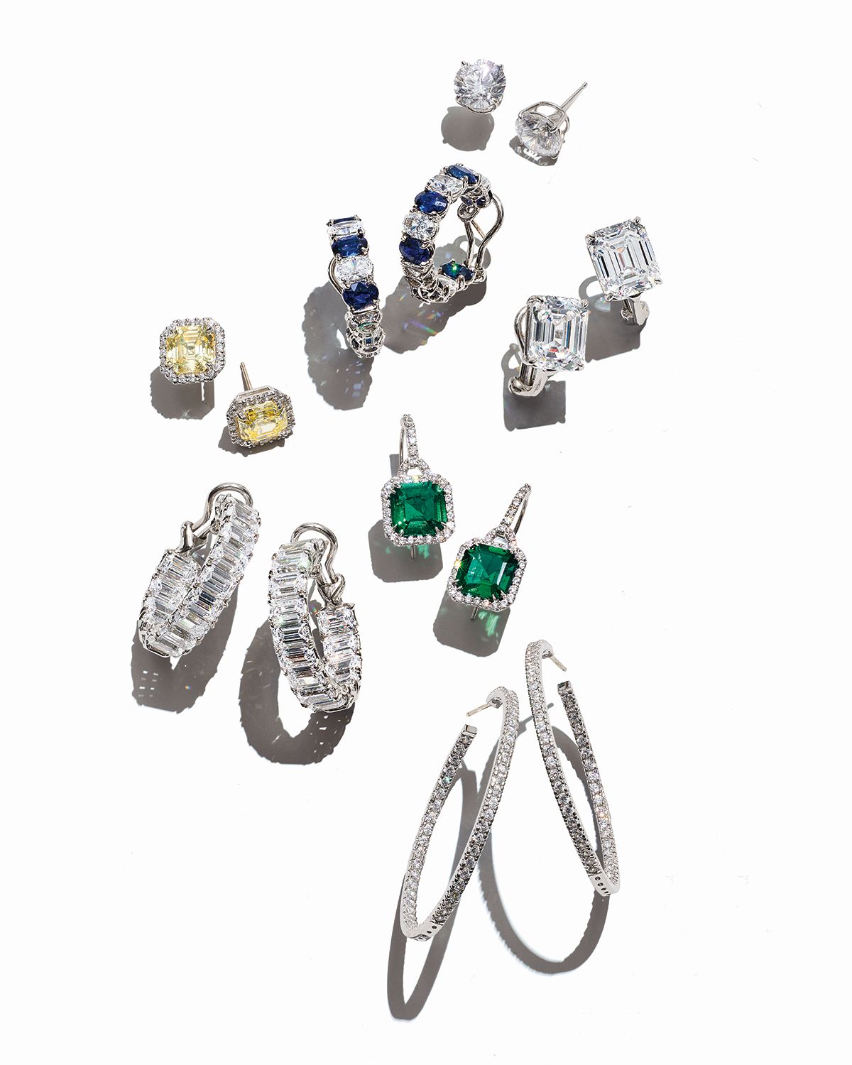 Fantasia by DeSerio 18K Gold-Plated Sterling Silver Cubic Zirconia Hoop Earrings