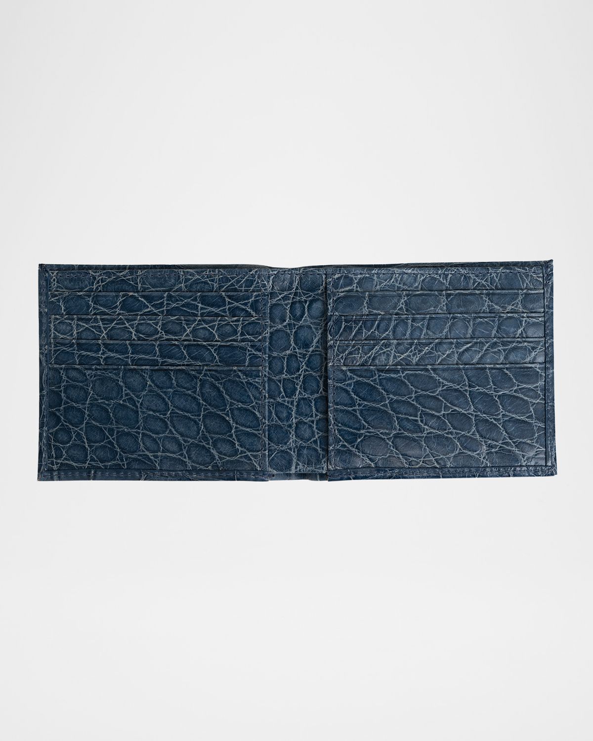 Abas Men 's Glazed Alligator Bifold Wallet; Monogram Available | Thumbnail 3