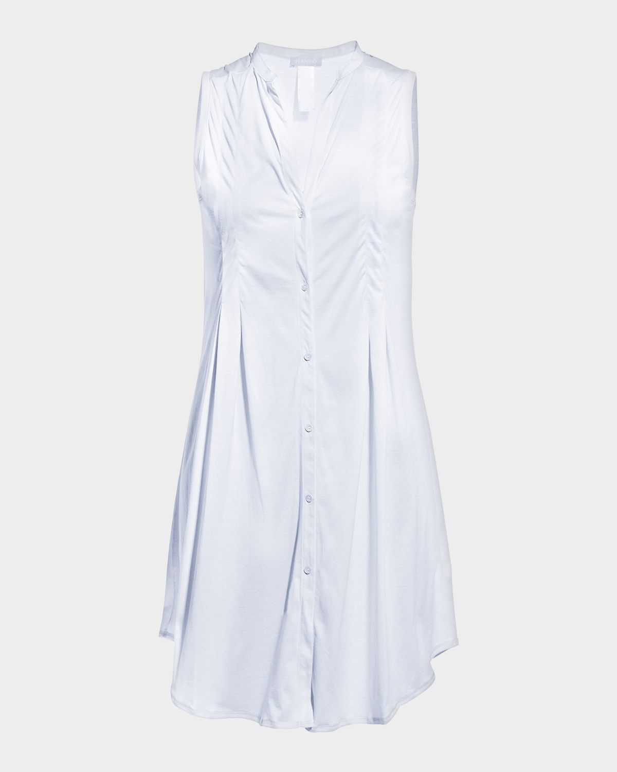 Hanro Cotton Deluxe Sleeveless Shirtwaist Nightgown - Women's Clothing