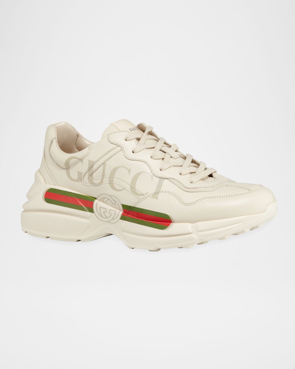 Gucci Men 's Rhyton Retro Logo Sneakers