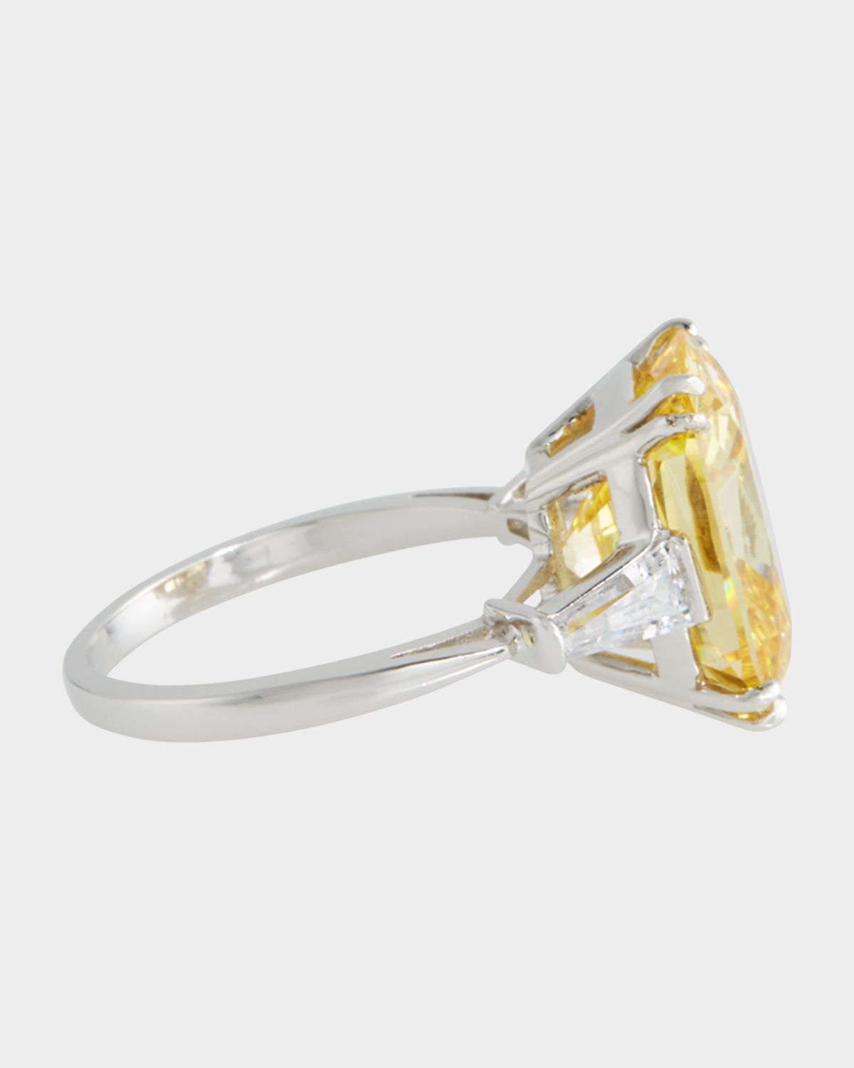 Fantasia by DeSerio Canary Cubic Zirconia Cushion Ring, 8.75 TCW