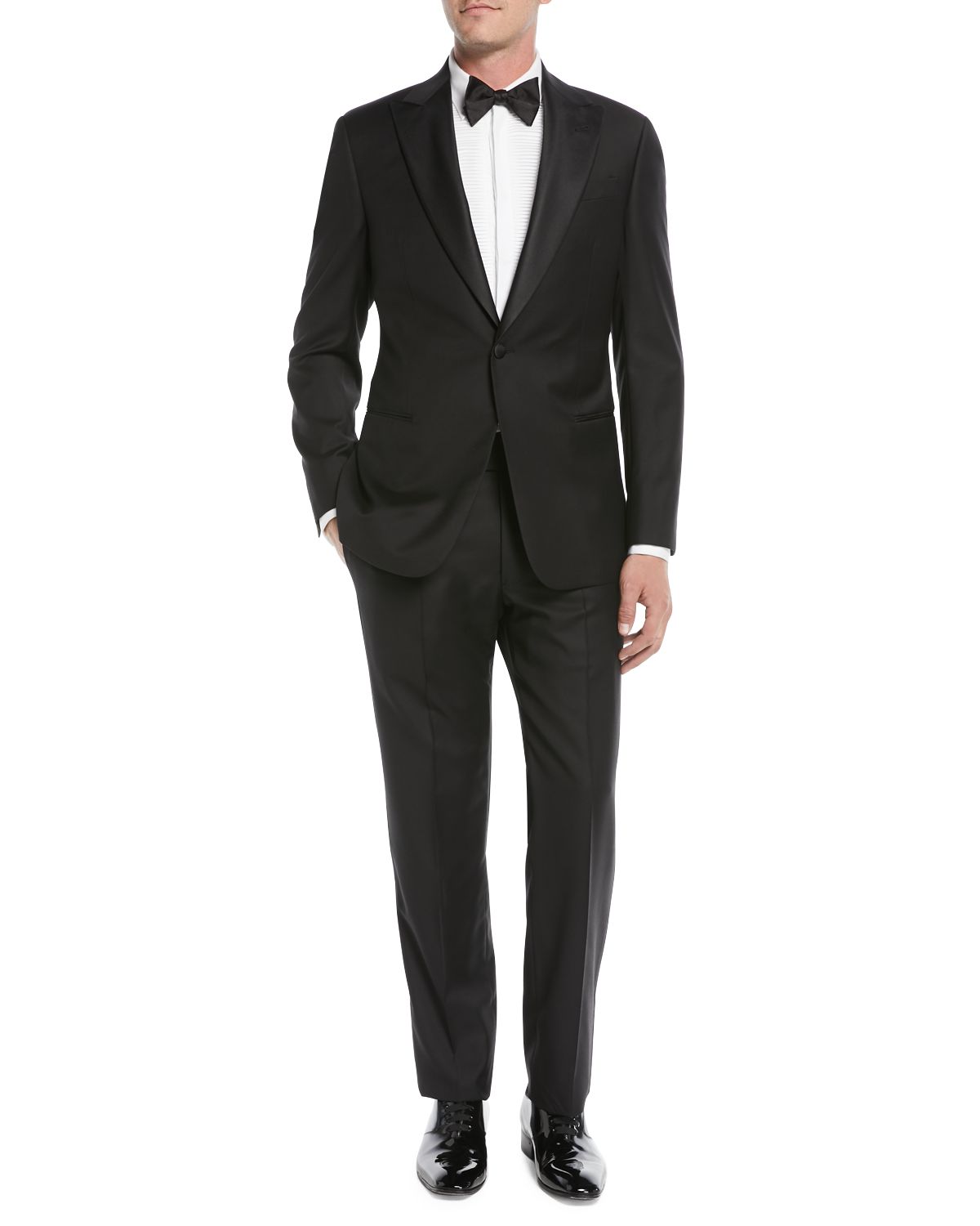 Emporio Armani Men 's Super 130s Wool Two-Piece Tuxedo Suit | Thumbnail 4 Emporio Armani Men 's Super 130s Wool Two-Piece Tuxedo Suit | Thumbnail 4
