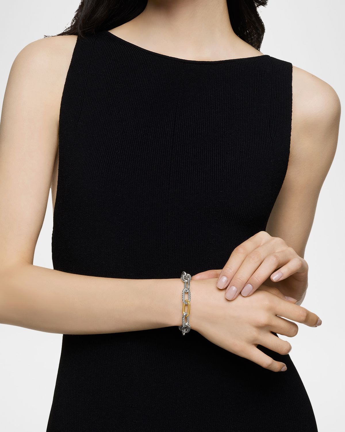 David Yurman DY Madison Bracelet in Silver with 18K Gold, 11mm