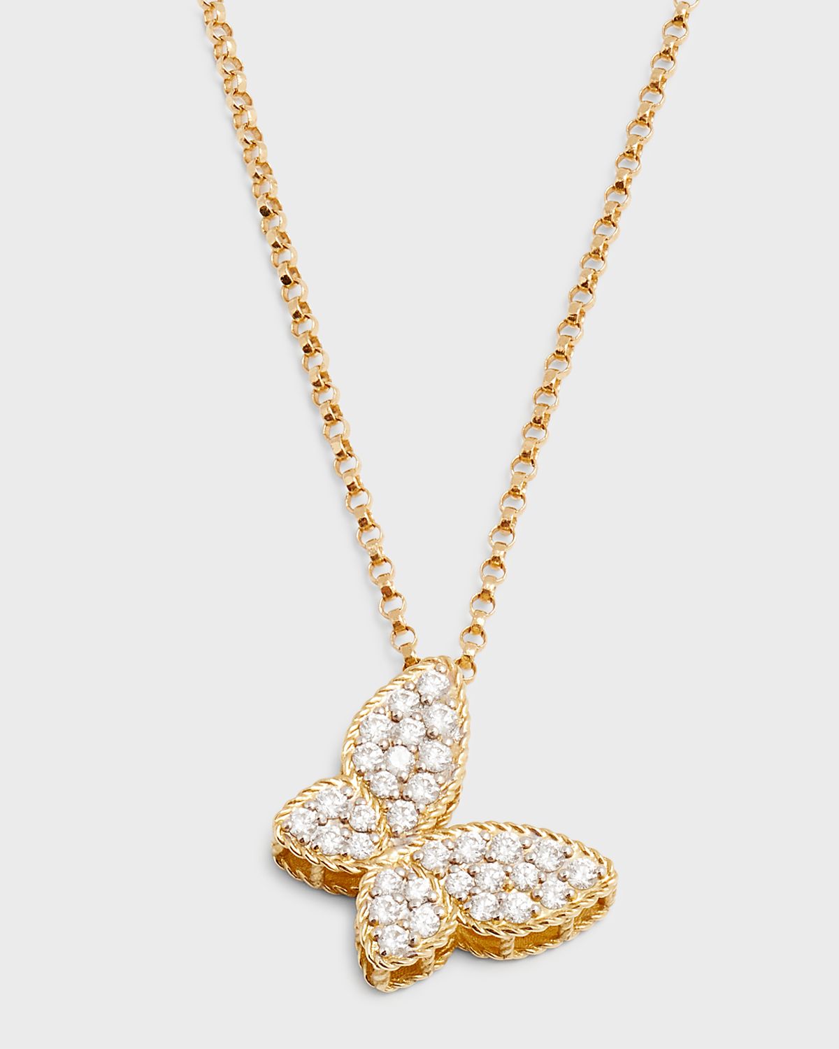 Roberto Coin 18K Diamond Butterfly Pendant Necklace