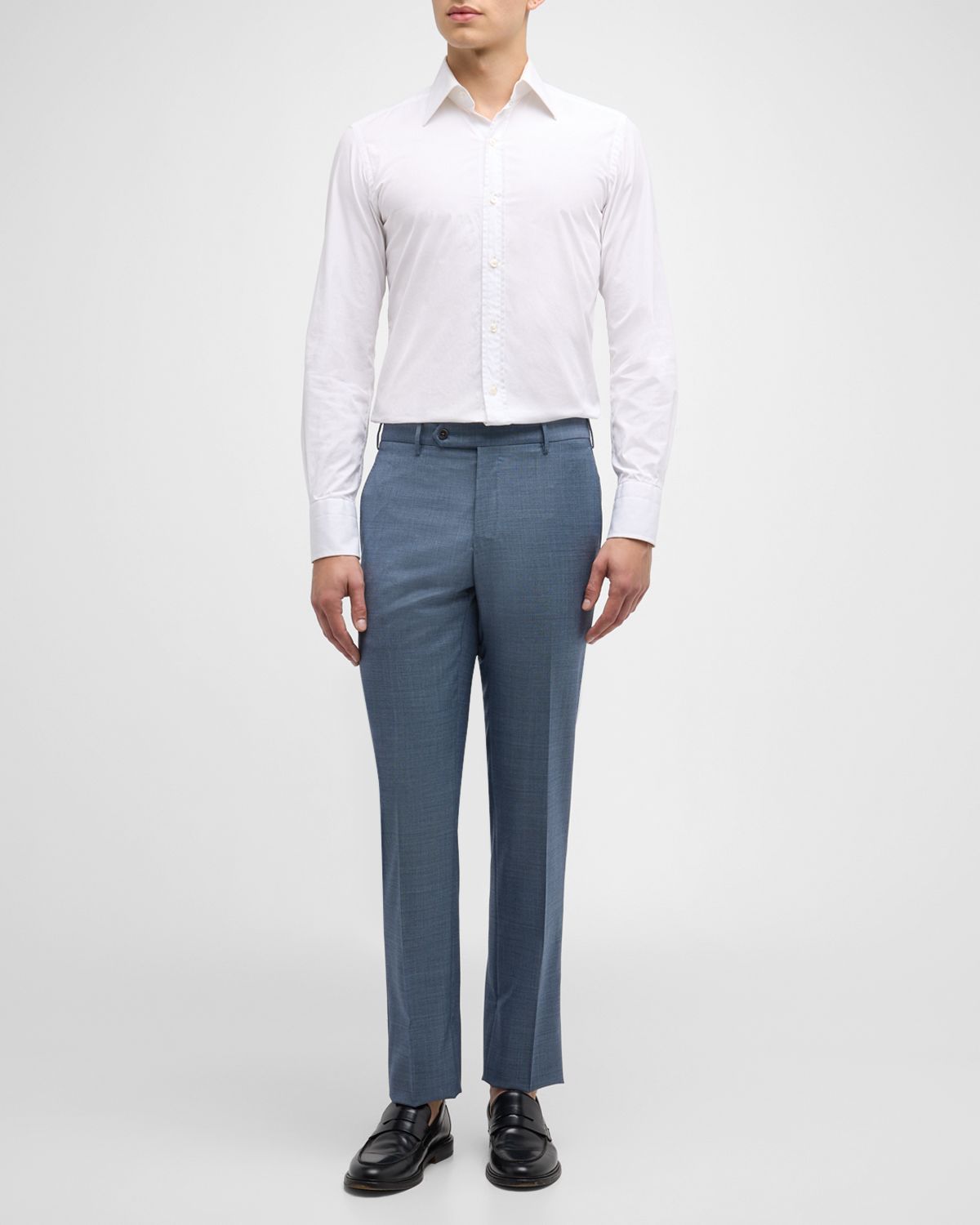 Zanella Men 's Parker Classic Flat-Front Trousers