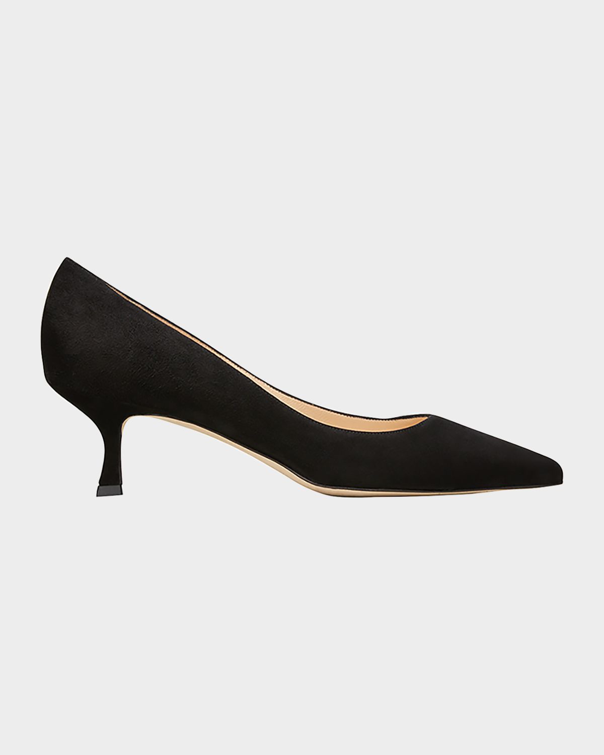 Manolo Blahnik Srila Suede Low-Heel Pump