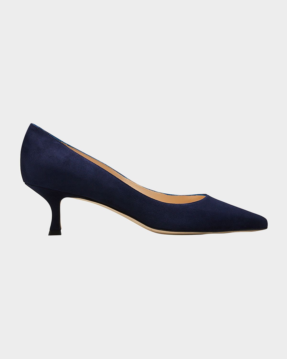 Manolo Blahnik 50mm Srila Suede Kitten Heel Pumps | Thumbnail 4 Manolo Blahnik 50mm Srila Suede Kitten Heel Pumps | Thumbnail 4