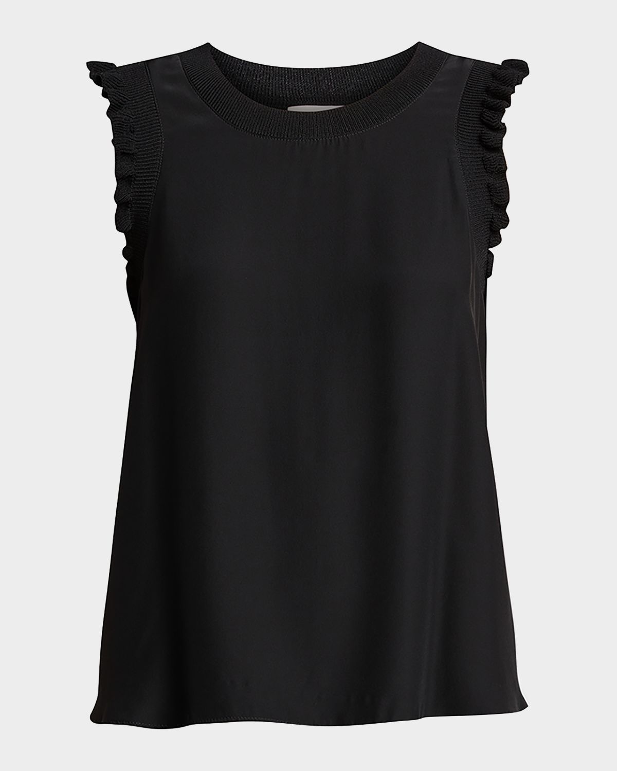 Cinq a Sept Tous Les Jours Lenore Crewneck Sleeveless Silk Top | Thumbnail 4
