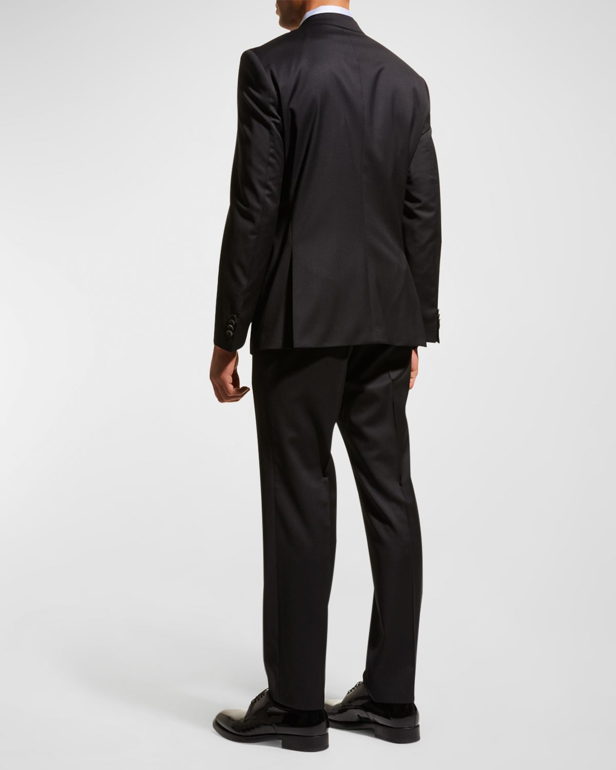 BOSS Men 's Stretch-Wool Basic Two-Piece Slim Fit Suit, Black | Thumbnail 3 BOSS Men 's Stretch-Wool Basic Two-Piece Slim Fit Suit, Black | Thumbnail 3