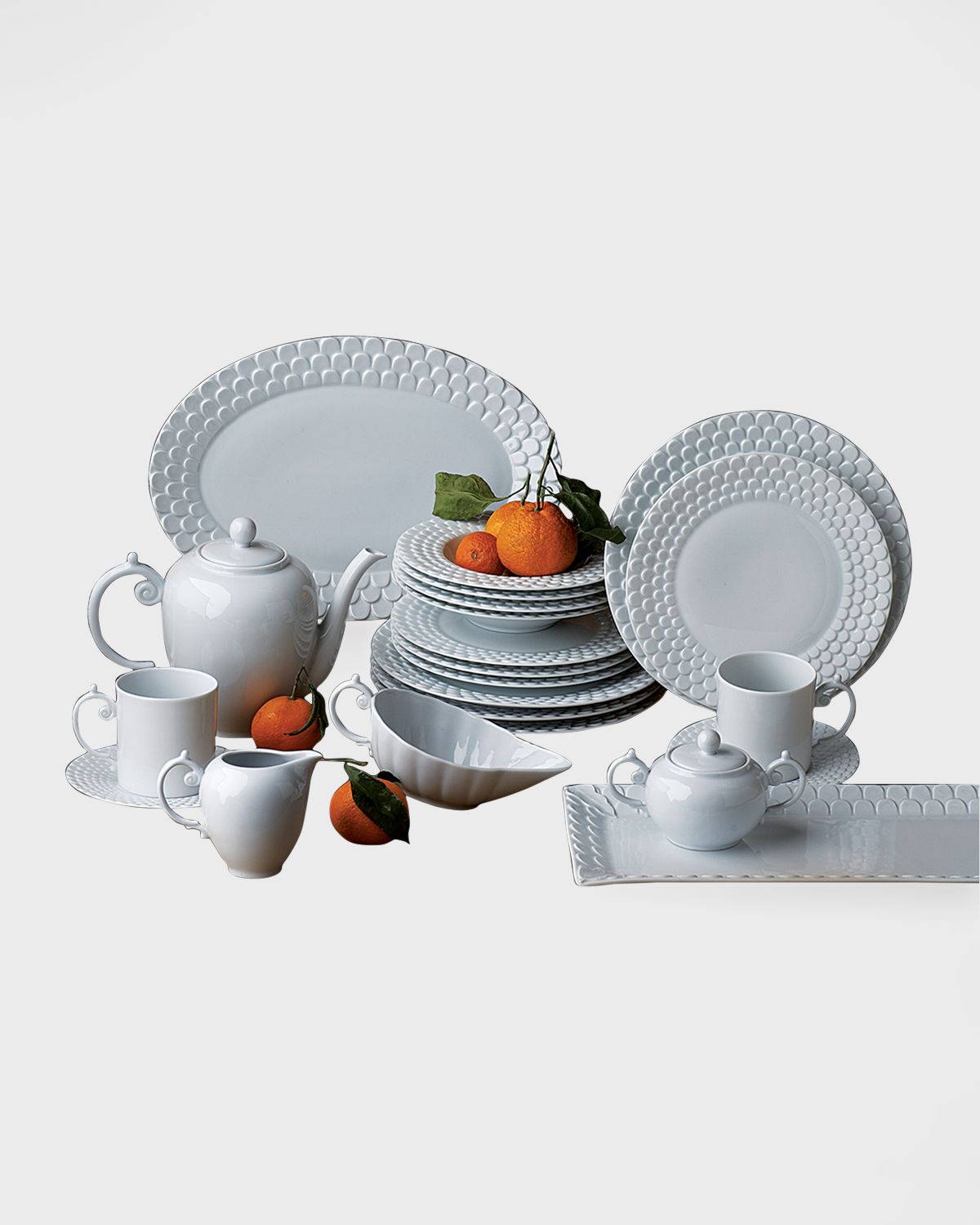 L 'Objet Aegean White Dinner Plate