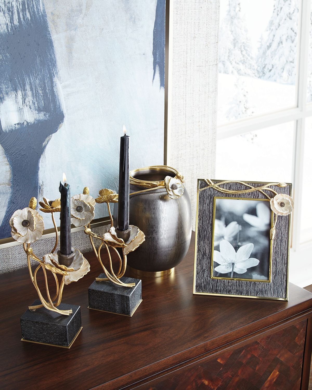 Michael Aram Anemone Candleholders, Set of 2