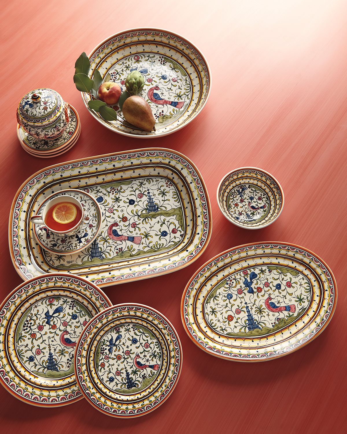 Neiman Marcus Pavoes Cups and Saucers