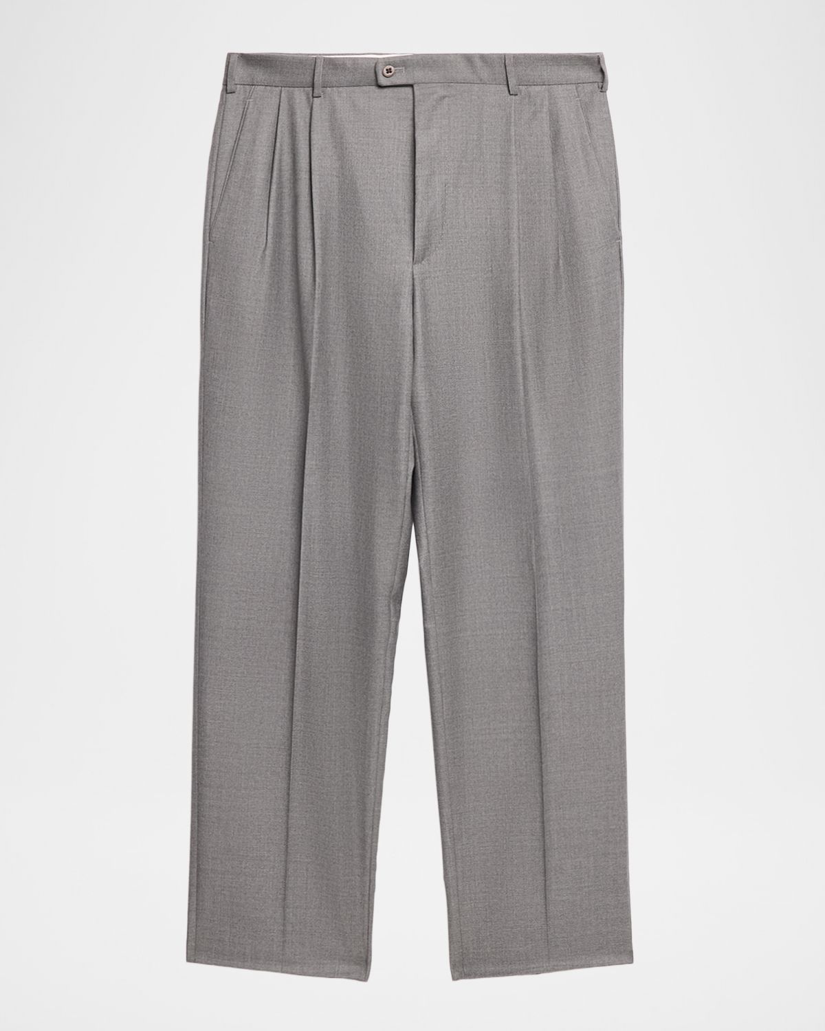 Zanella Men 's Bennett Wool Straight-Fit Pleated Trousers