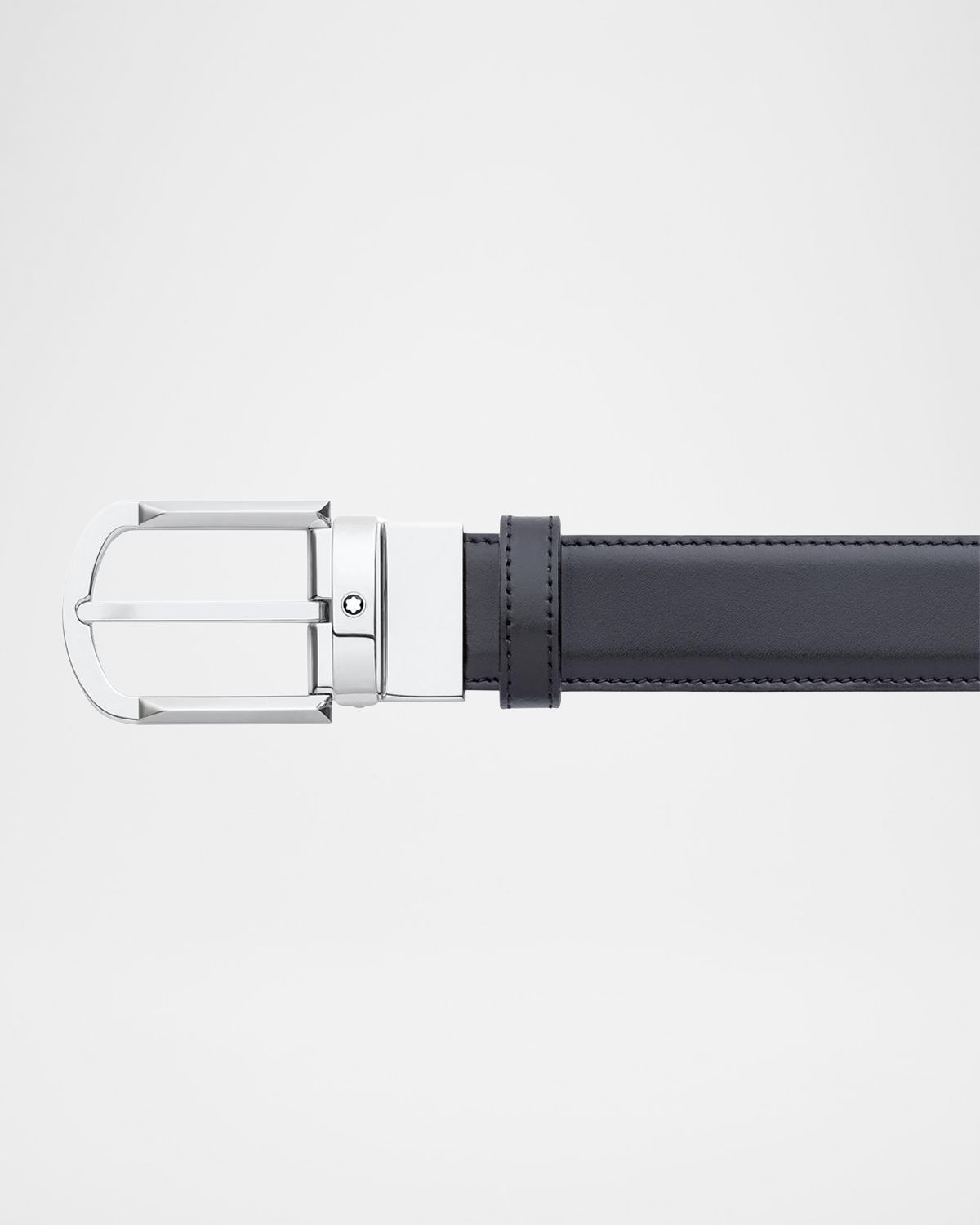 Montblanc Men 's Horseshoe-Buckle Reversible Leather Belt