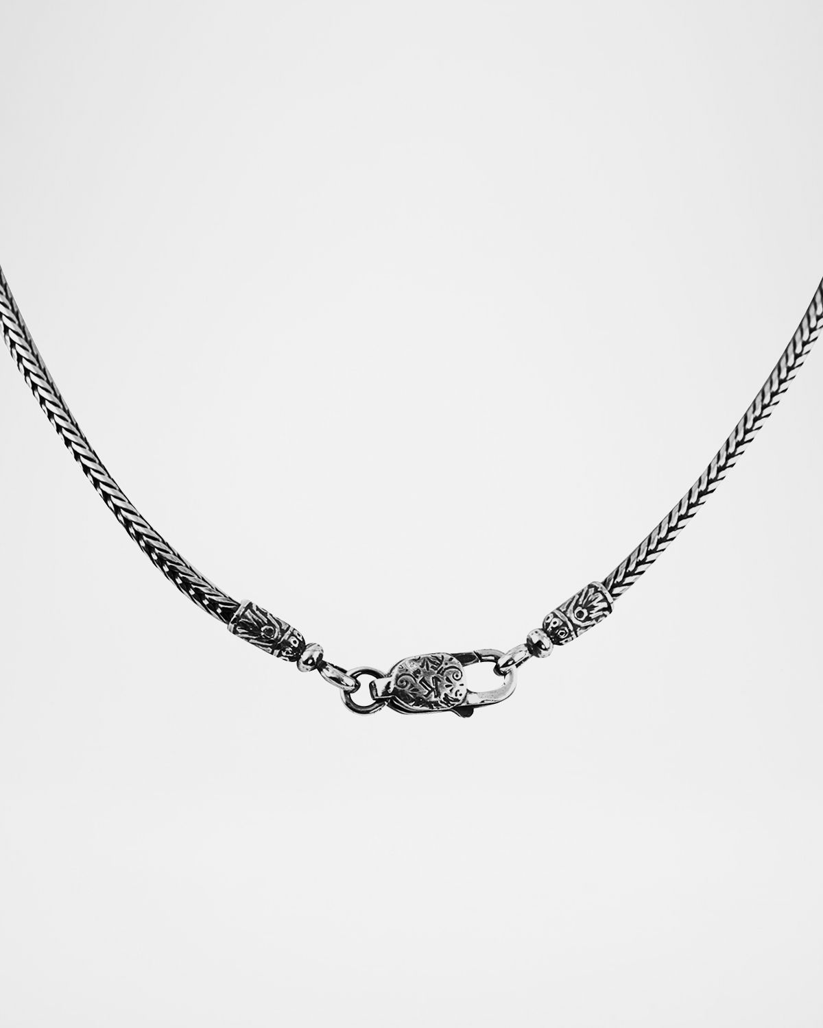 Konstantino Men 's Braided Sterling Silver Chain Necklace
