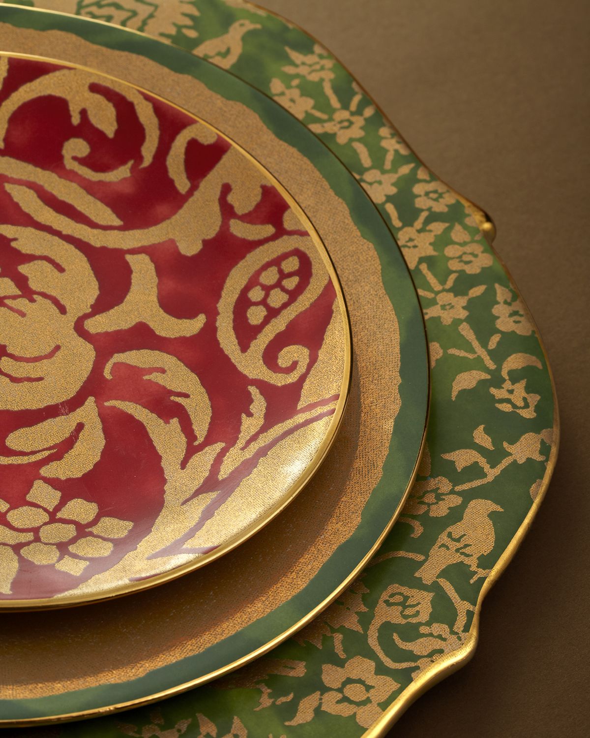 L 'Objet Fortuny Alberelli Large Platter, 14" Round