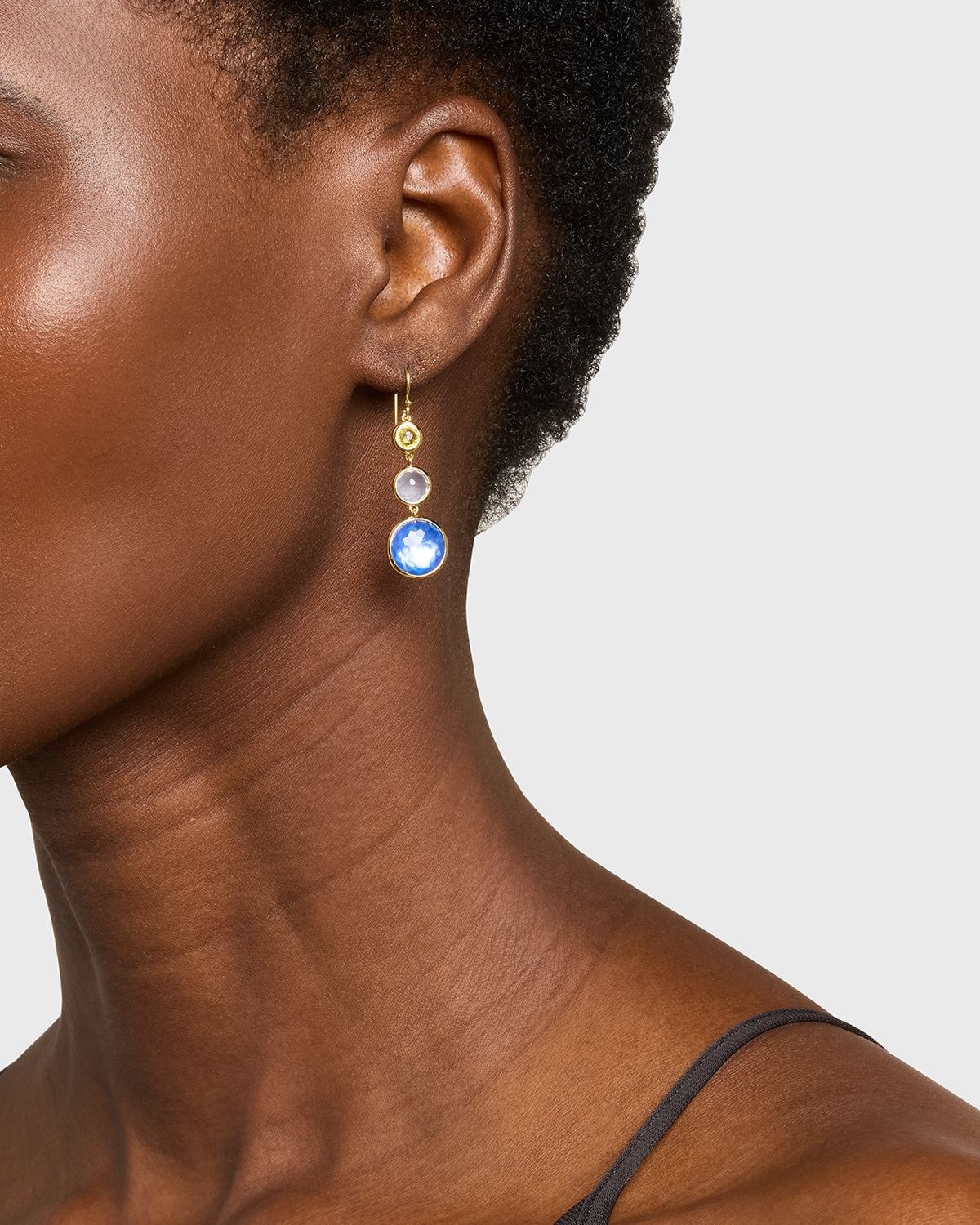 Ippolita Lollitini 3-Stone Drop Earrings in 18K Gold