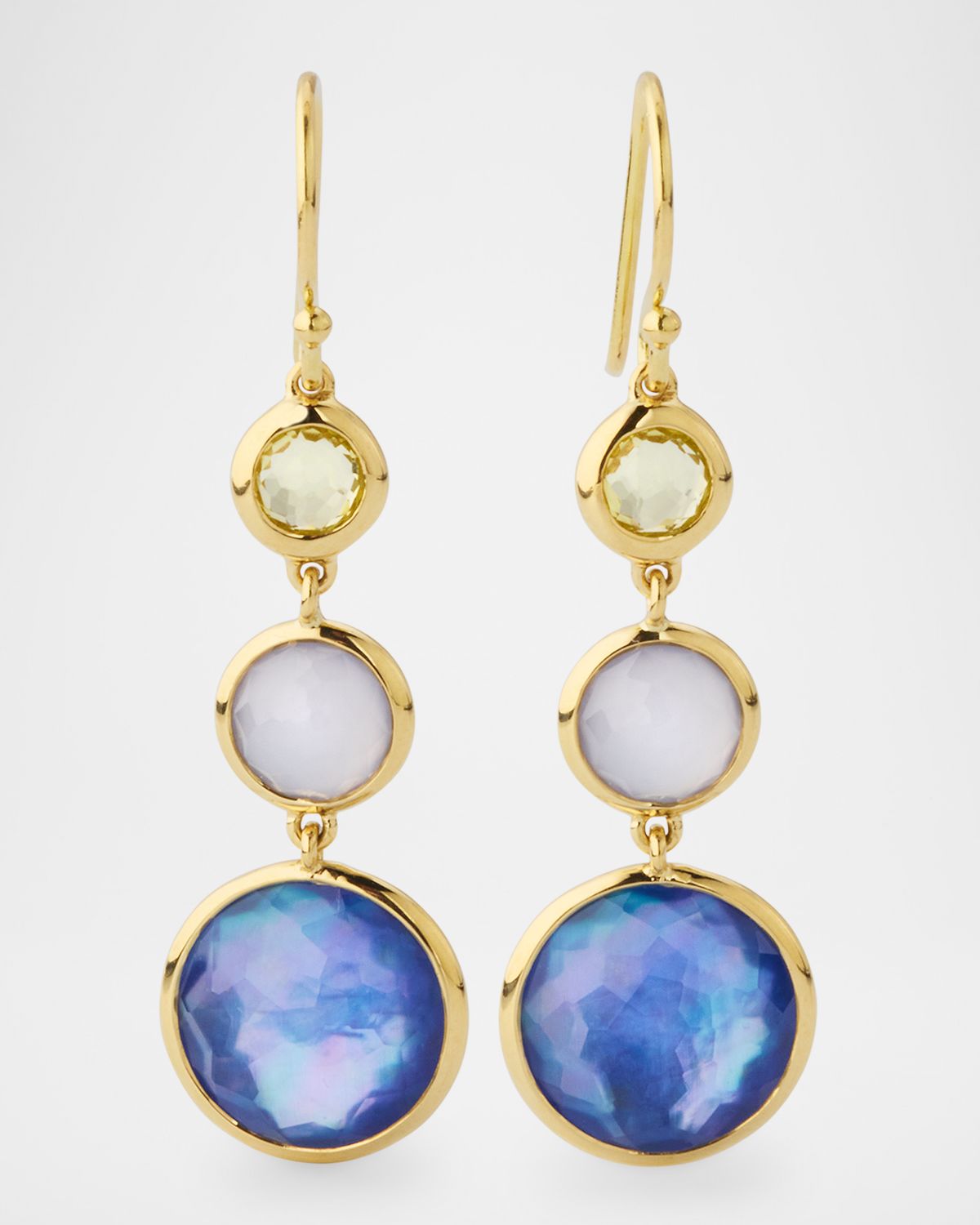 Ippolita Lollitini 3-Stone Drop Earrings in 18K Gold