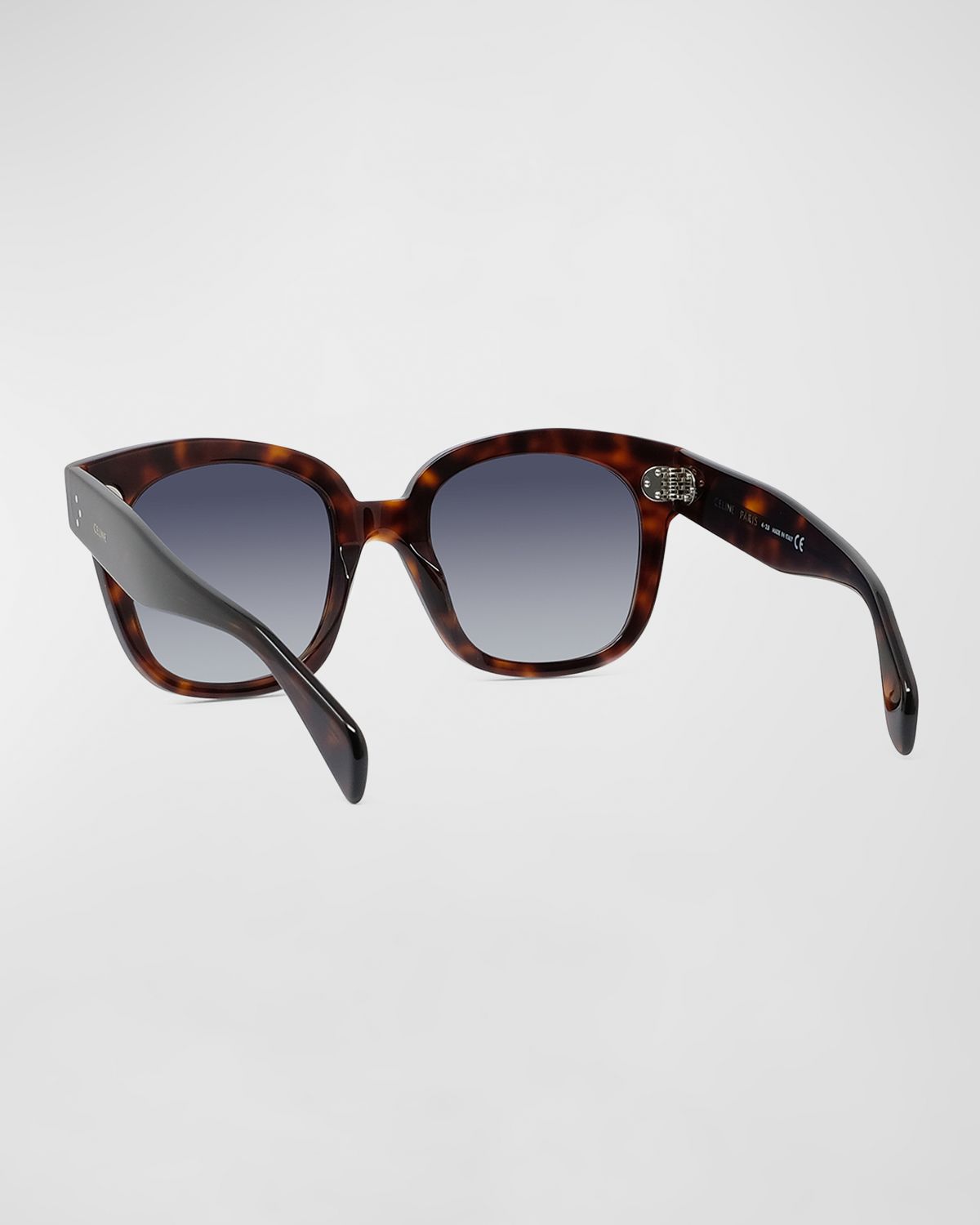 Celine Square Polarized Acetate Sunglasses, Blue Pattern