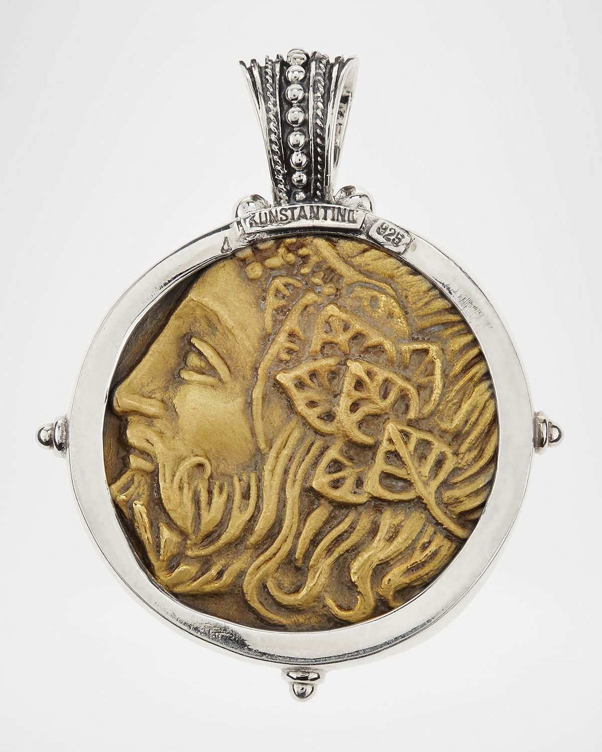 Konstantino Men 's Sterling and Bronze Hercules Pendant
