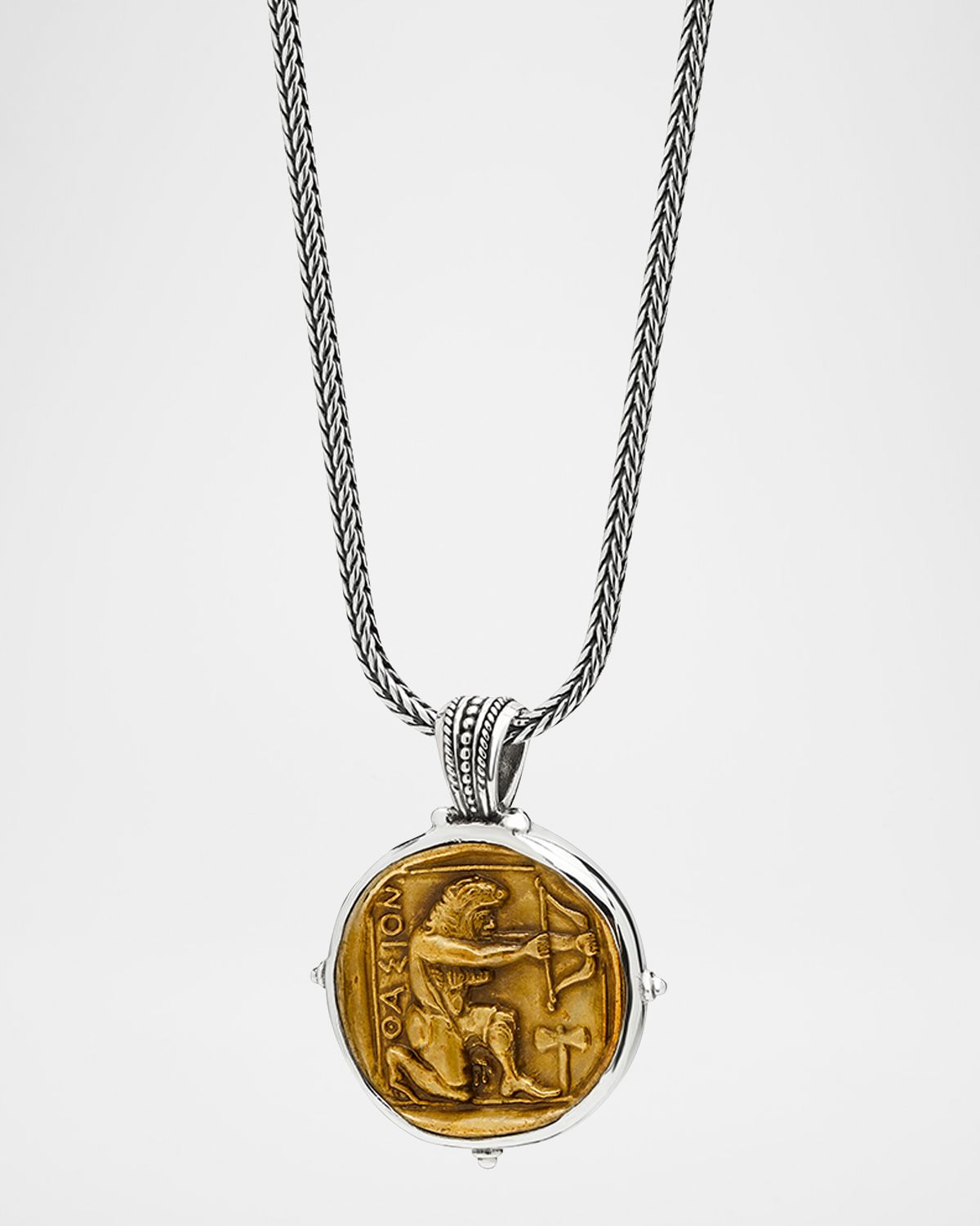 Konstantino Men 's Sterling and Bronze Hercules Pendant