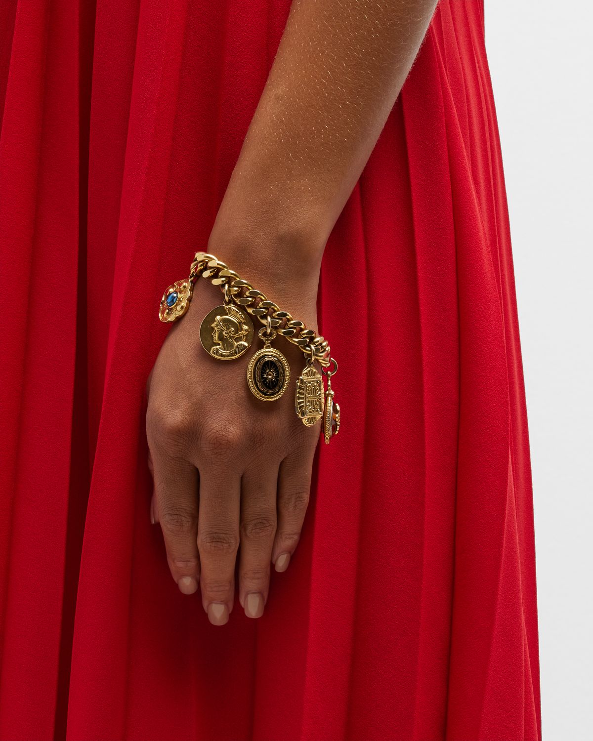 Ben-Amun 24k Gold Plated Multicolor Chain Bracelet